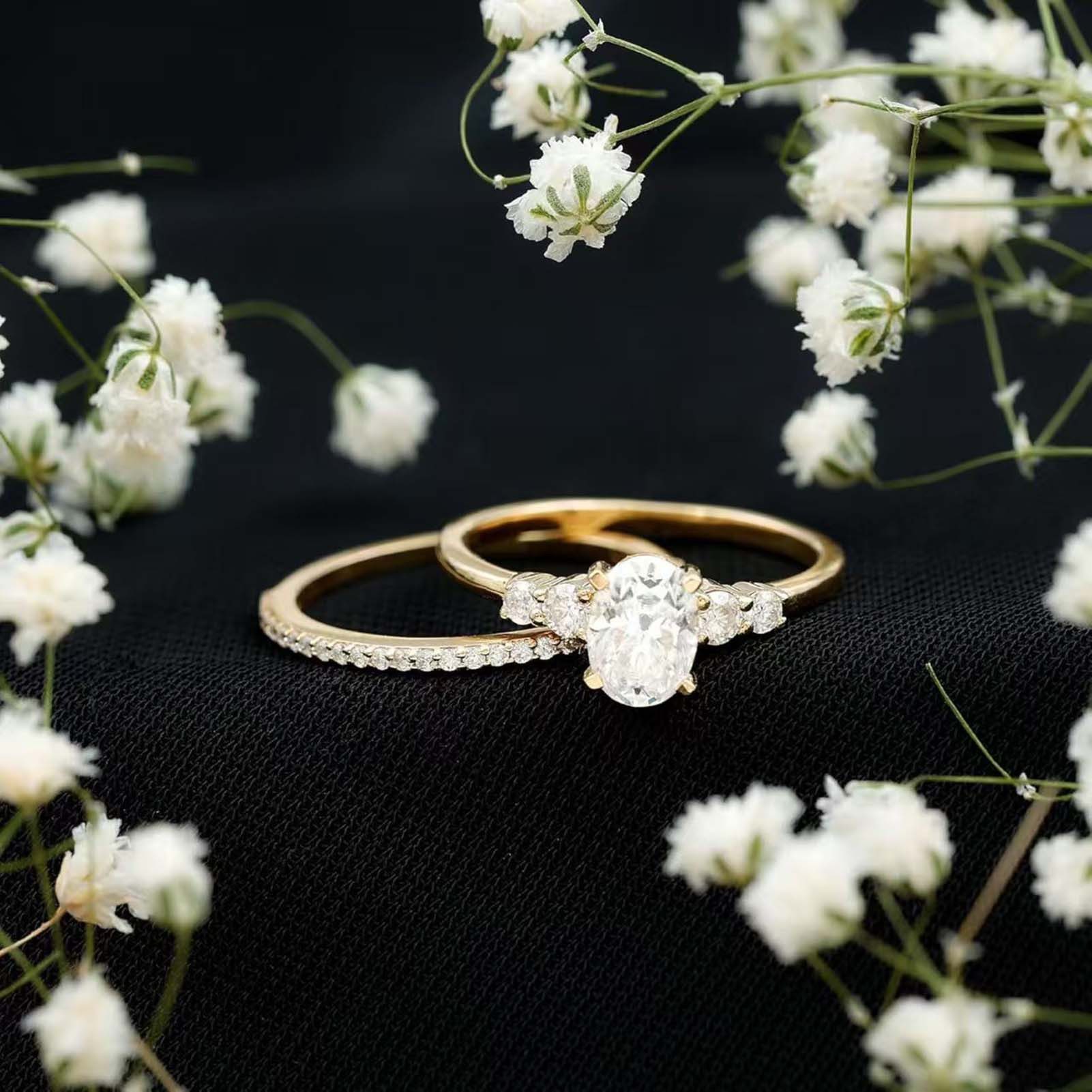 Jumpeak Diamantring 1.5ct D Vs1 2ex,lab grown diamant ring,verlobungsring,gold 585 ring, Eheringe,Liebes Geschenk für Sie,geschenk ideen für frau,14K Gold