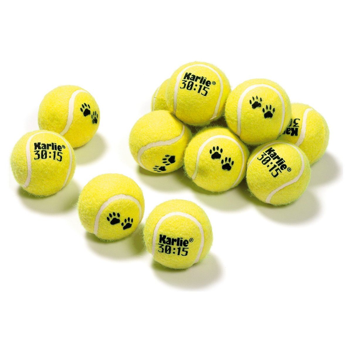 Karlie Tierball Hundespielzeug Tennisball 12er Set