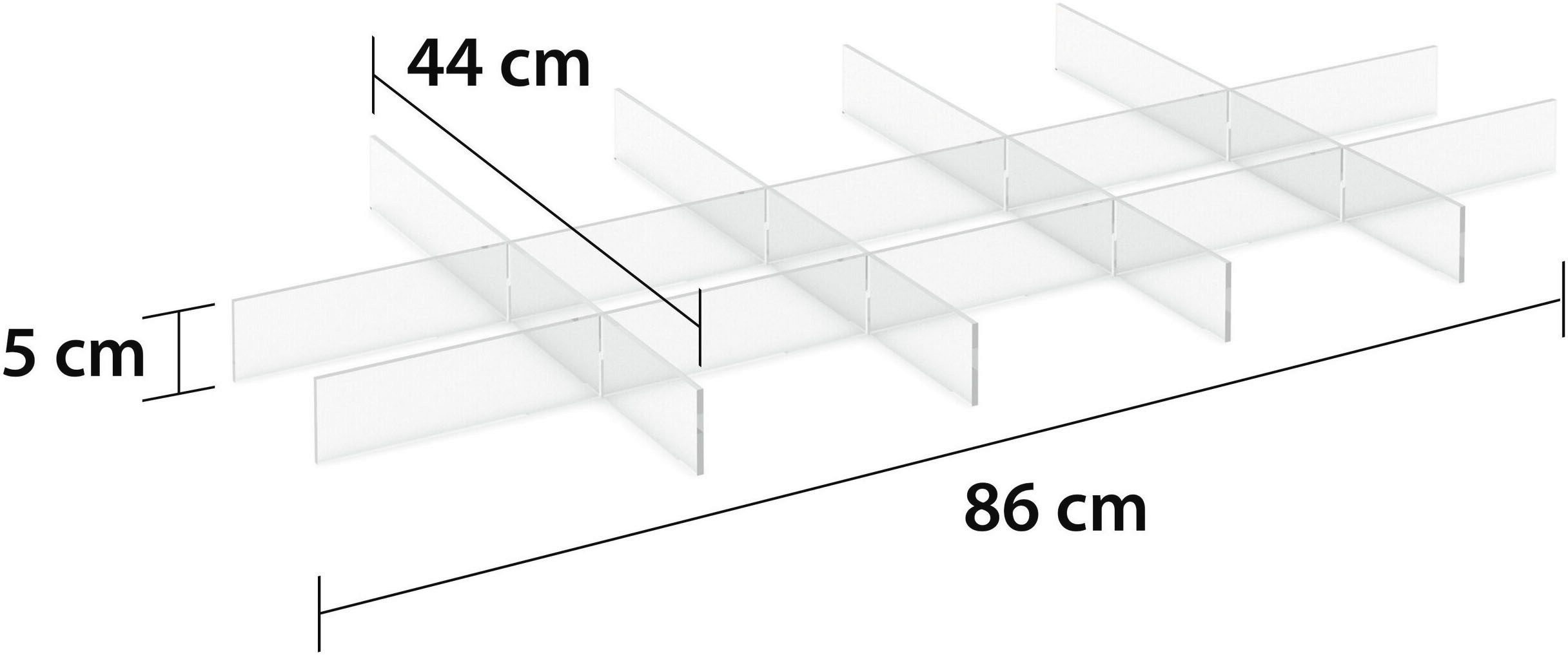 rauch Inneneinteilung Zubehör für Rauch-Schränke Garderobe Kleiderschrank Schrank, Passend für Rauch-Auszugsboden 98 cm MADE IN GERMANY