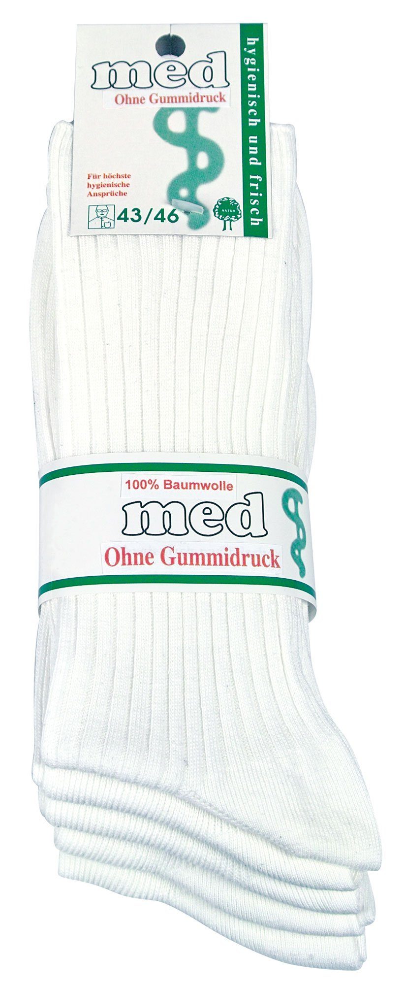 TippTexx 24 Arbeitssocken 10 Paar Arztsocken Schwesternsocken KOCHFEST ohne Gummi 100% Baumwolle (10 Paar) – Bild 4 von 5
