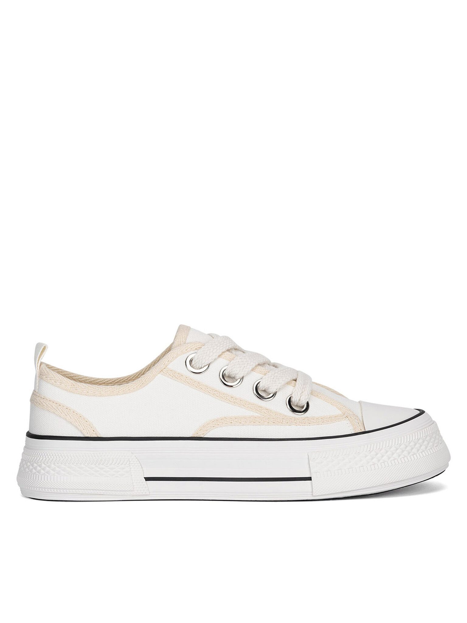 DeeZee Sneakers aus Stoff Damen WFA2914-1 Weiß Sneaker