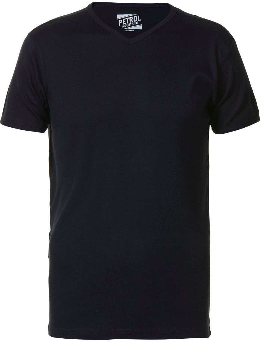 Petrol Industries T-Shirt mit V-Ausschnitt Black