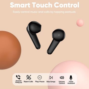 Sungive Bluetooth 5.3 Kabellose In-Ear-Kopfhörer (Leichtes Design für bequeme Nutzung und lange Arbeitszeiten., mit LED-Leistungsanzeige, Ladekoffer Stereo-Sound-Headset mit Mikrofon)