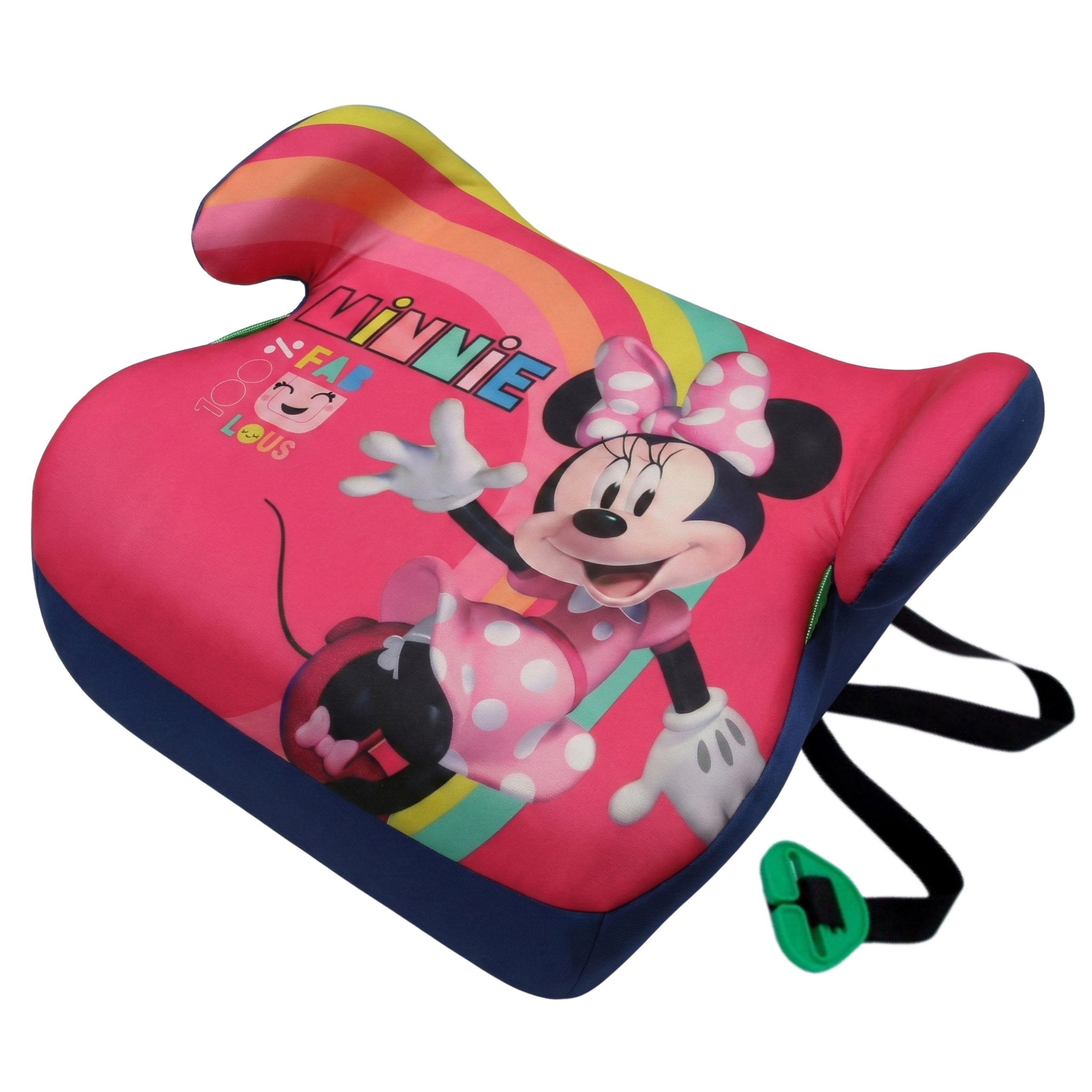 Sarcia.eu Autokindersitz MINNIE Mouse-Autositz mit Gurt – Sitzerhöhung f. Mädchen 22–36 kg