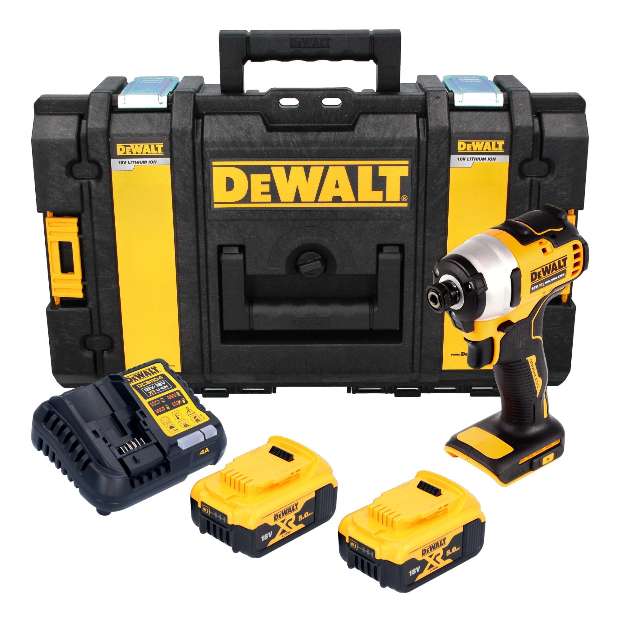 DeWalt Akku-Schlagschrauber DCF 809 P2 18 V 1/4" Brushless + 2x Akku 5,0 Ah + Ladegerät