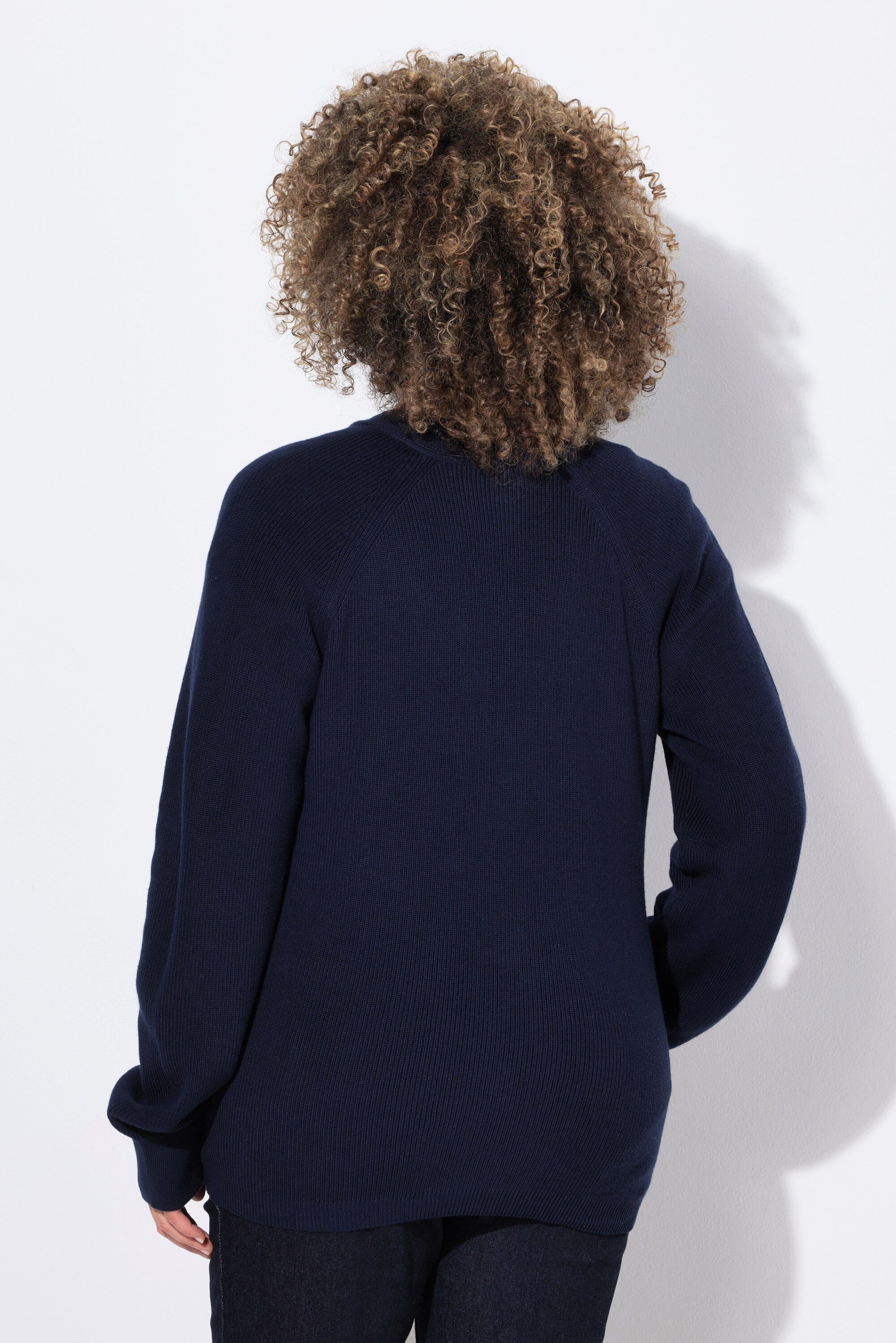 Ulla Popken Cardigan Strickjacke Knöpfe V-Ausschnitt Langarm