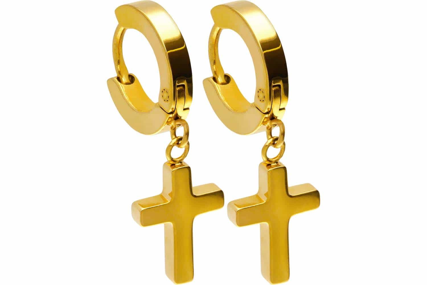 FILANGO Creolen-Set Chirurgenstahl Creolen BEWEGLICHES KREUZ günstig online kaufen