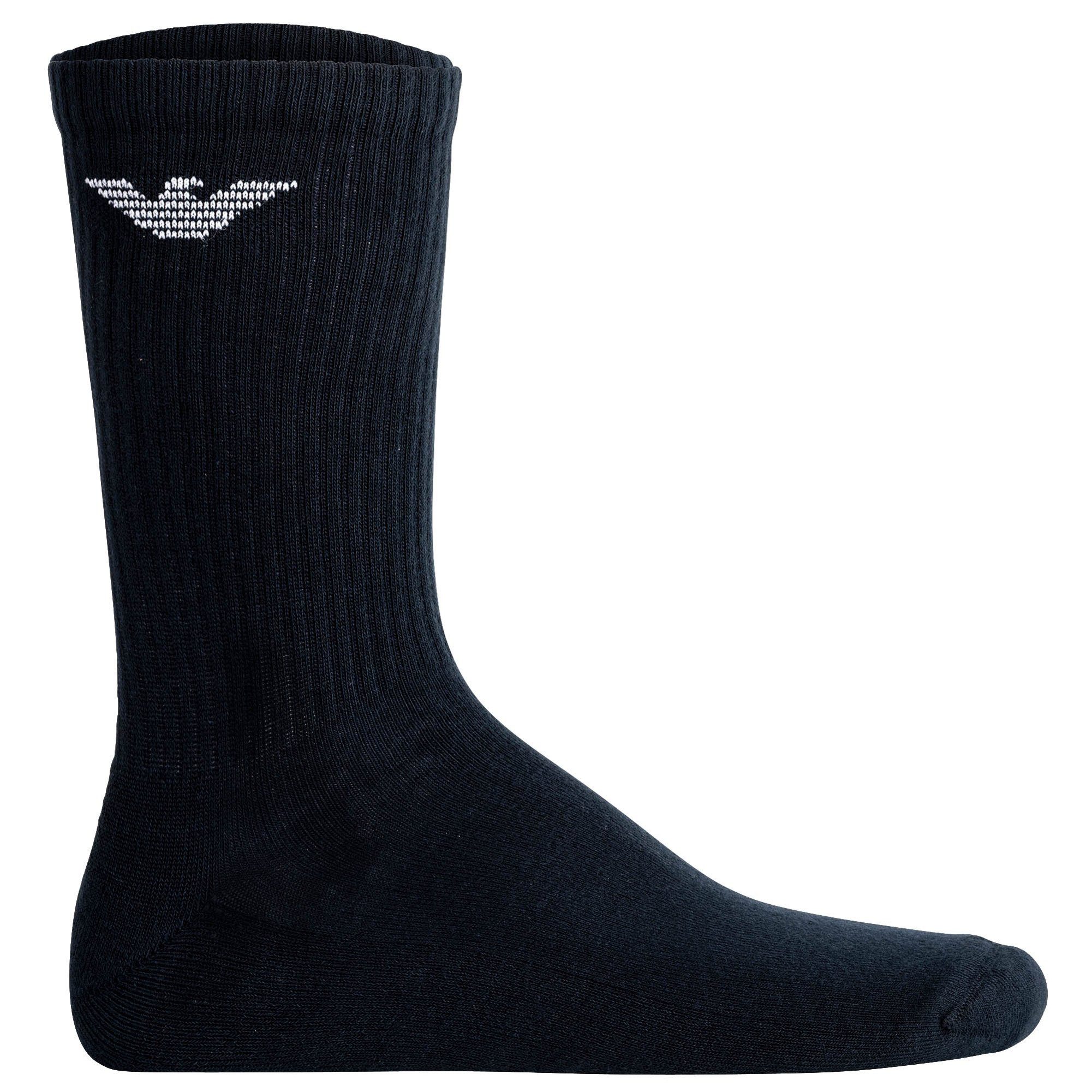 Emporio Armani Sportsocken Herren Socken 3er Pack Baumwolle SPORTY SPONGE (Packung, 3er Pack)