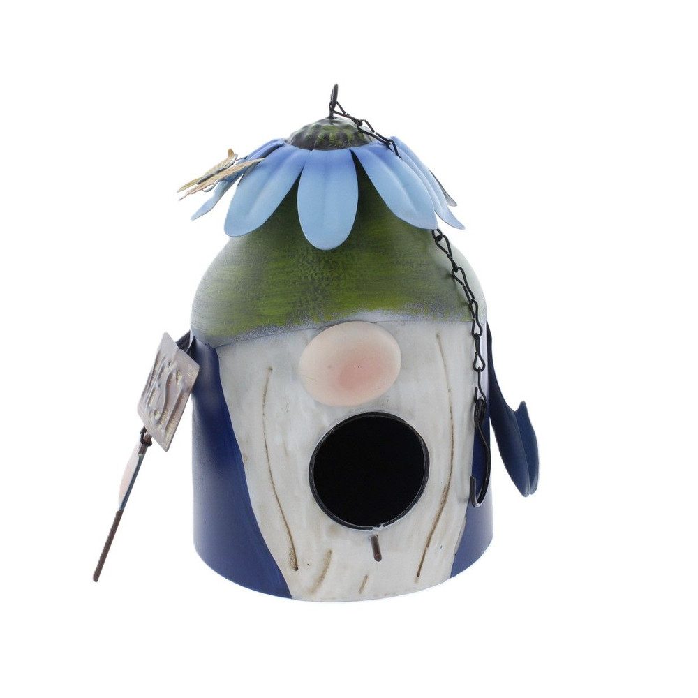 Trockenblume Vogelhäuschen Wichtel - ca. 18 x 16 x 22 cm, MICA, Höhe 22 cm