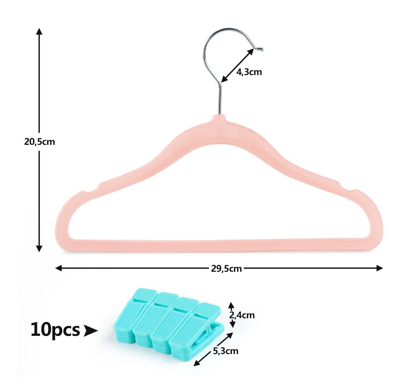 Homewit Kleiderbügel Kinder Kleiderbügel Baby Kinderkleiderbügel günstig online kaufen