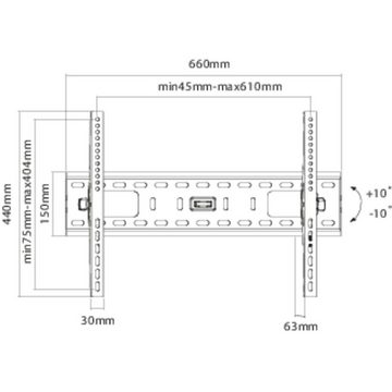 SpeaKa Professional TV-Wandhalterung 94 cm (37) - 178 cm (70) TV-Wandhalterung