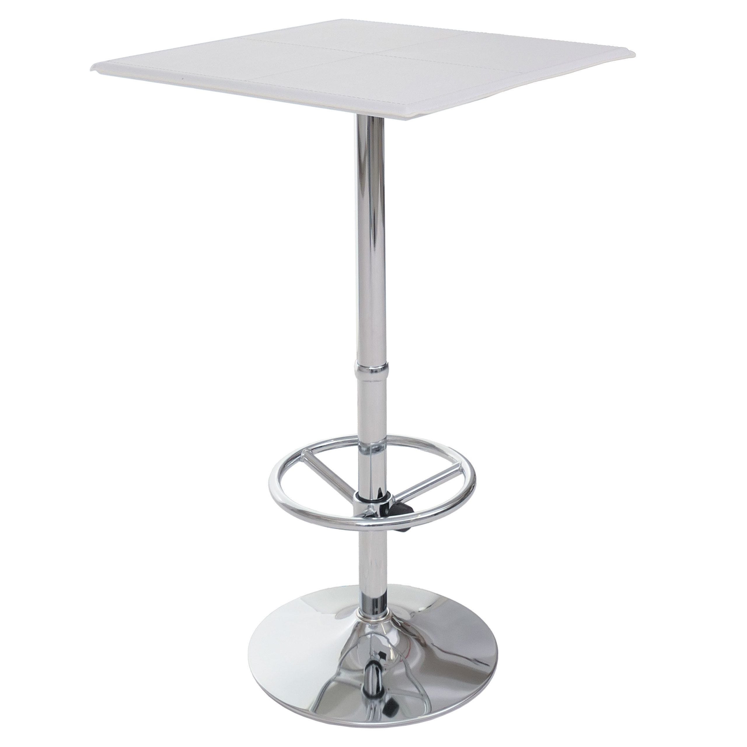 MCW Stehtisch Buffalo, Revolutionäres Design, Fußablage höhenverstellbar, Bodenschoner