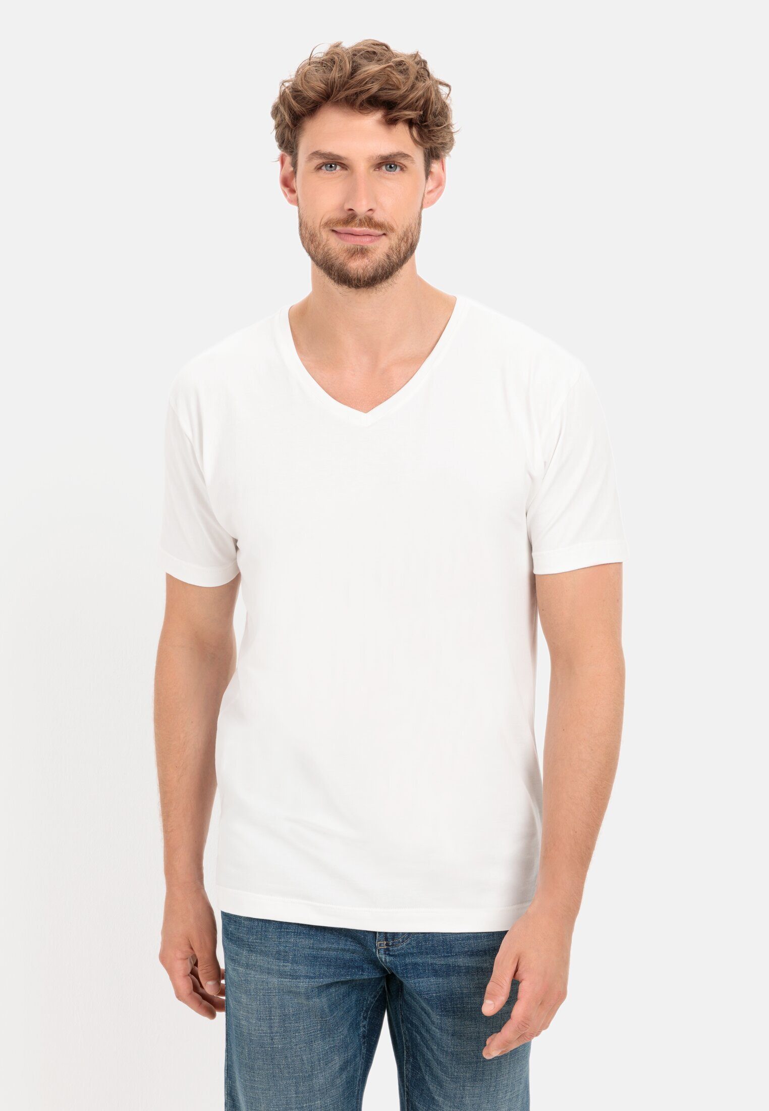 camel active Unterziehshirt im 3-er Pack Halbarm V-Ausschnitt (Set, 3-St., günstig online kaufen