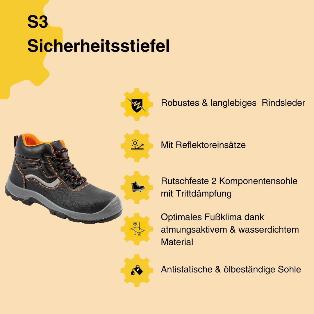Workpower Verona Sicherheitsschuh atmungsaktiv, antistatisch, wasserbeständig, ölbeständig