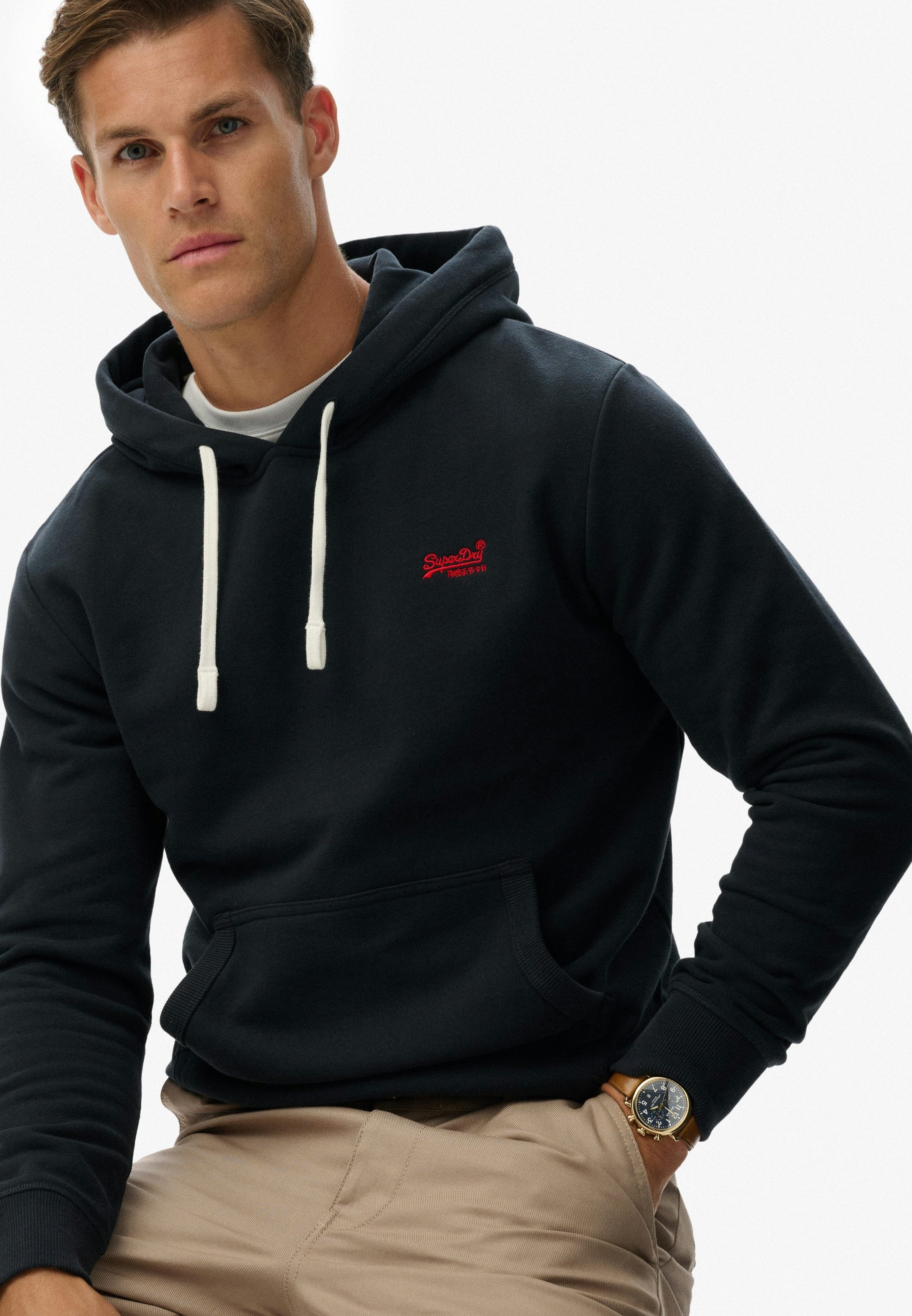 Superdry Kapuzensweatshirt Essential Logo Classic Hood Baumwollmischung, loose fit