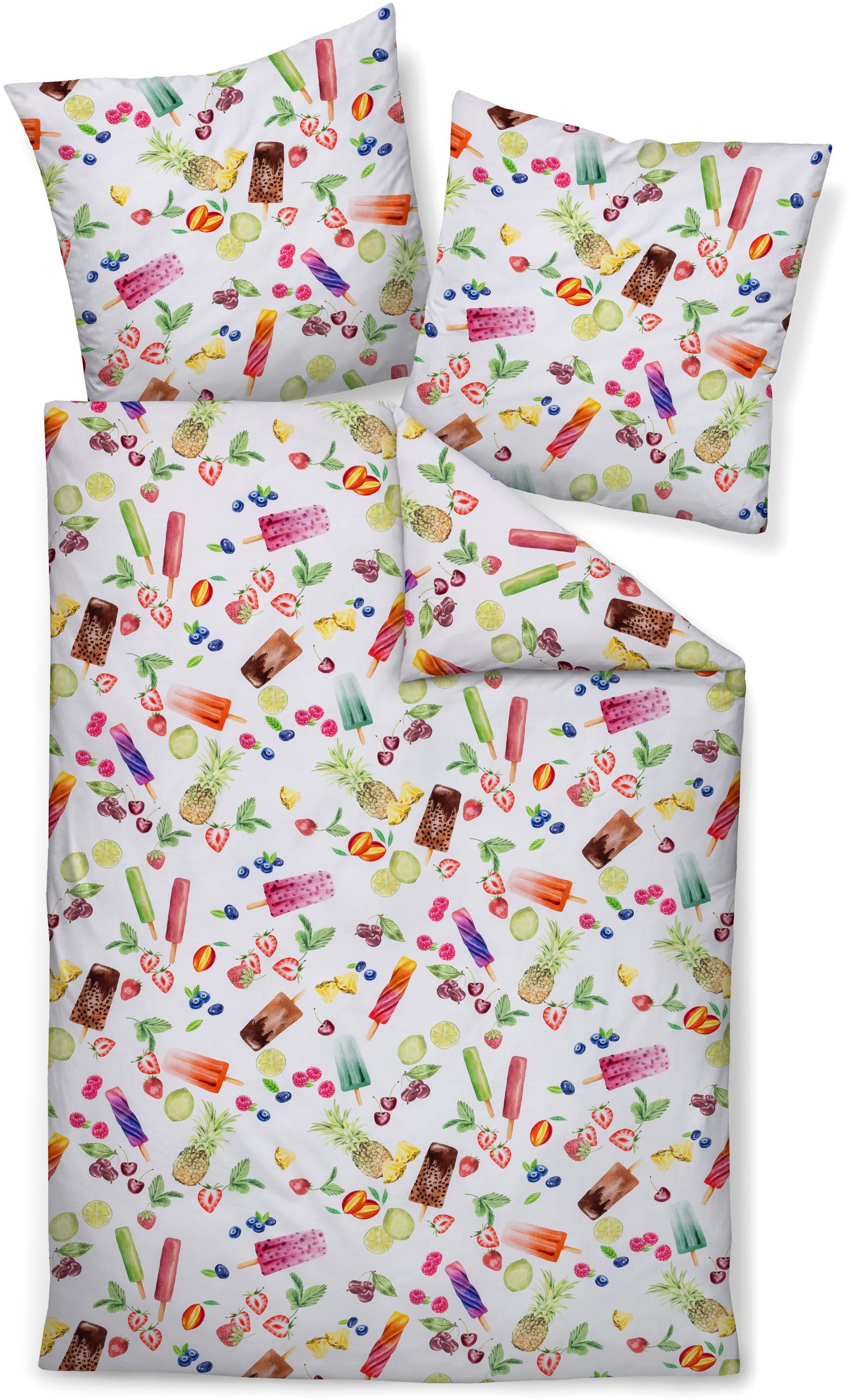 Janine Bettwäsche modern art S 42164 09, Mako-Satin, mit Reißverschluss