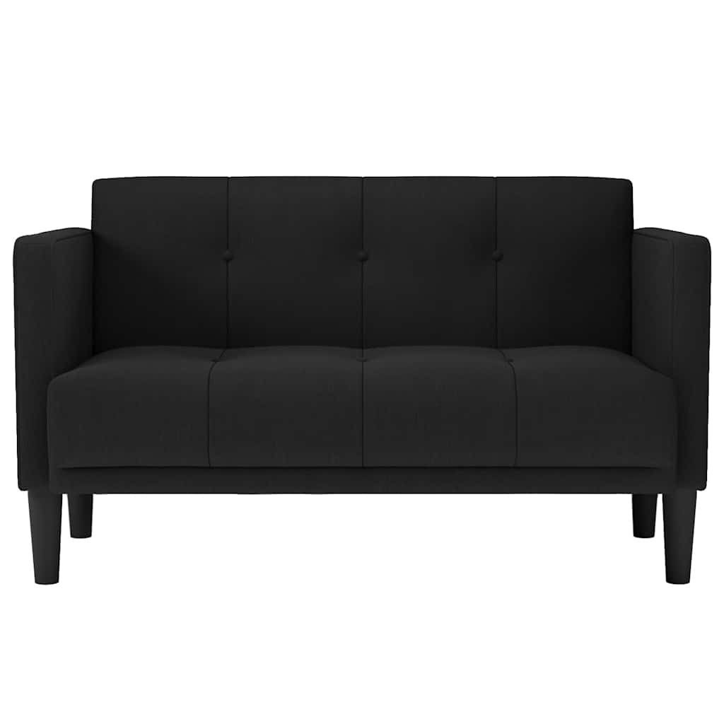 vidaXL Sofa Zweisitzer-Sofa Schwarz 111 cm Stoff günstig online kaufen