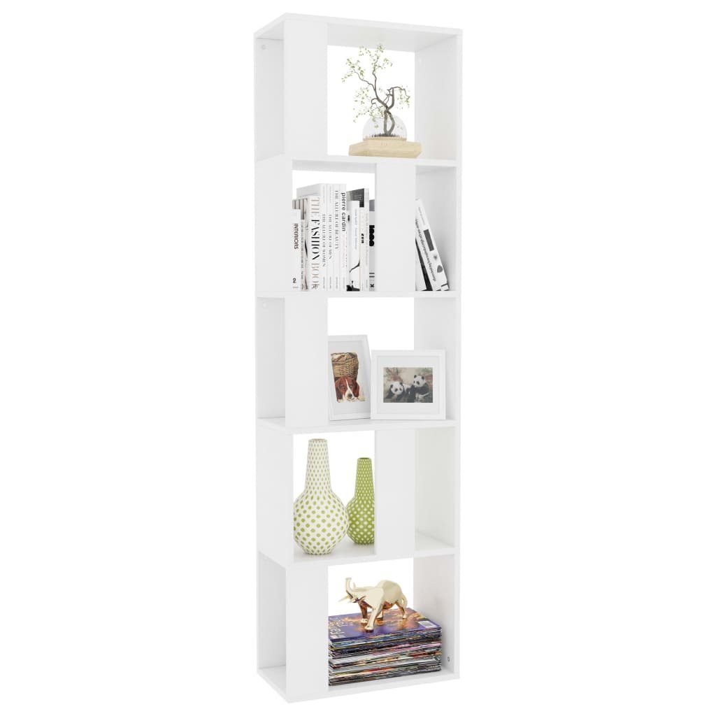 Weiß Holzwerkstoff, Bücherregal Bücherregal/Raumteiler 1-tlg. vidaXL cm 45x24x159