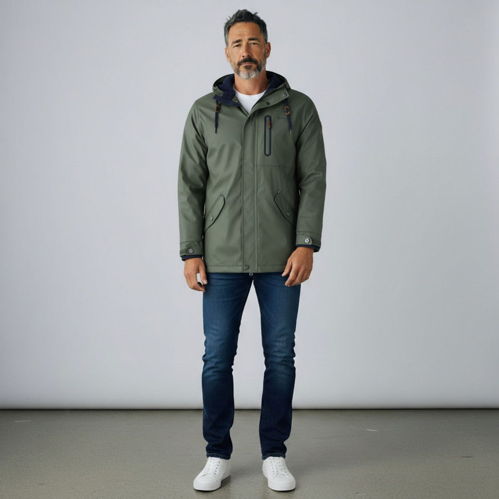 Dry Fashion Regenjacke Bergen Herren Jacke Regenmantel Bergen mit Innenfutter - wind- & wasserdicht