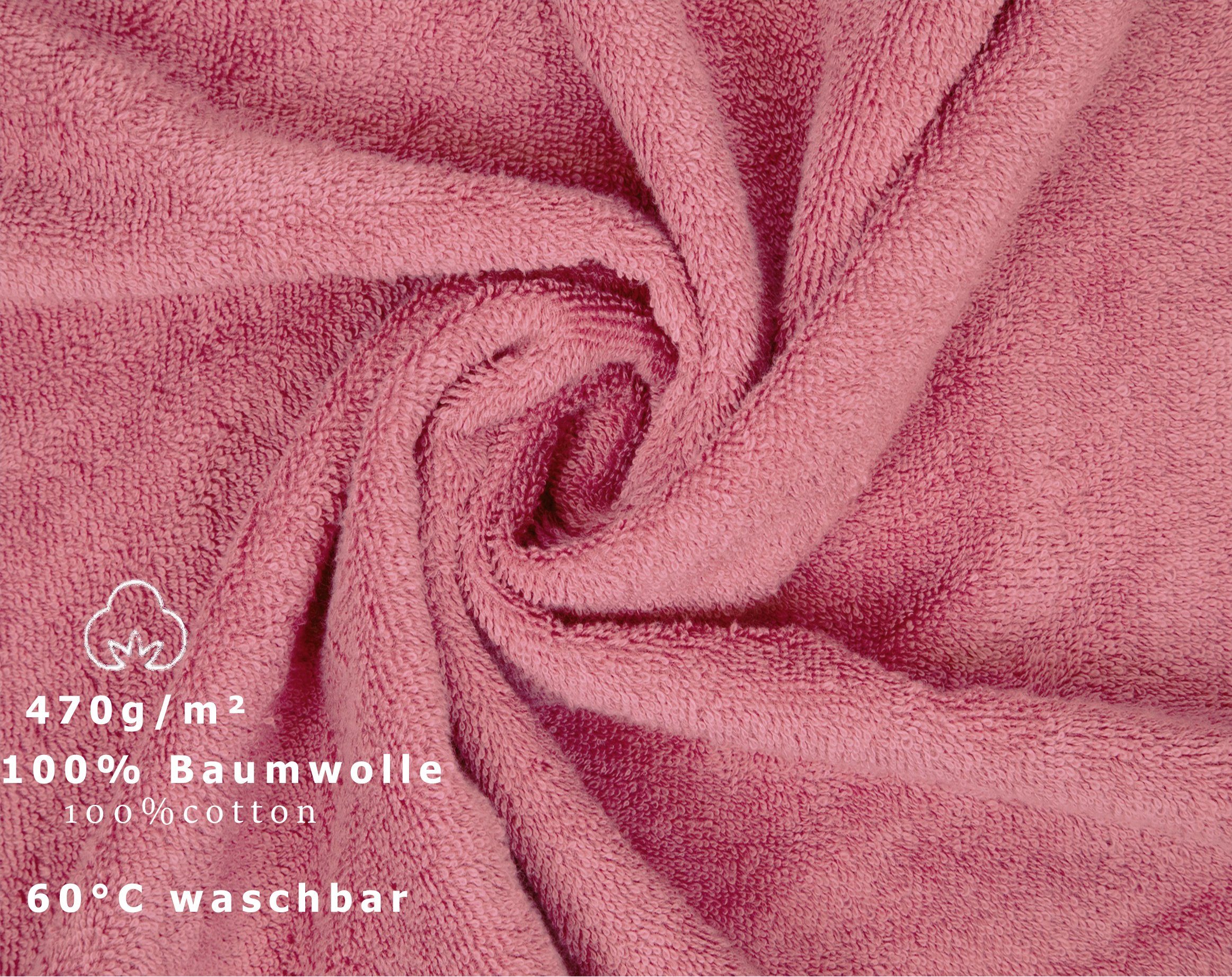 2 4-tlg. altrosa und Duschtücher, PREMIUM Handtuch 100% Handtücher Set 2 (4-tlg) Betz Baumwolle,