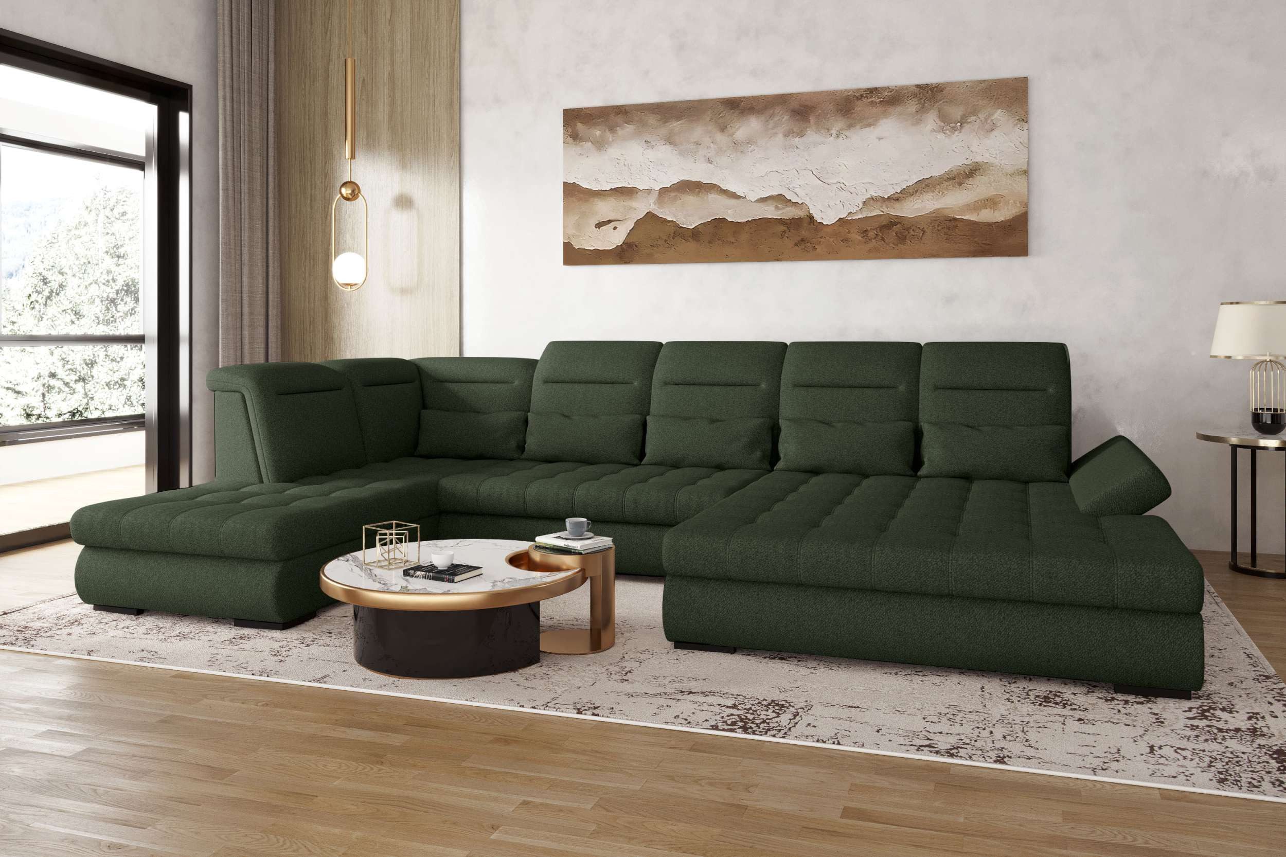 99rooms Wohnlandschaft Toscana, Sofa, U-Form, Bettfunktion, Rundumbezug aus günstig online kaufen