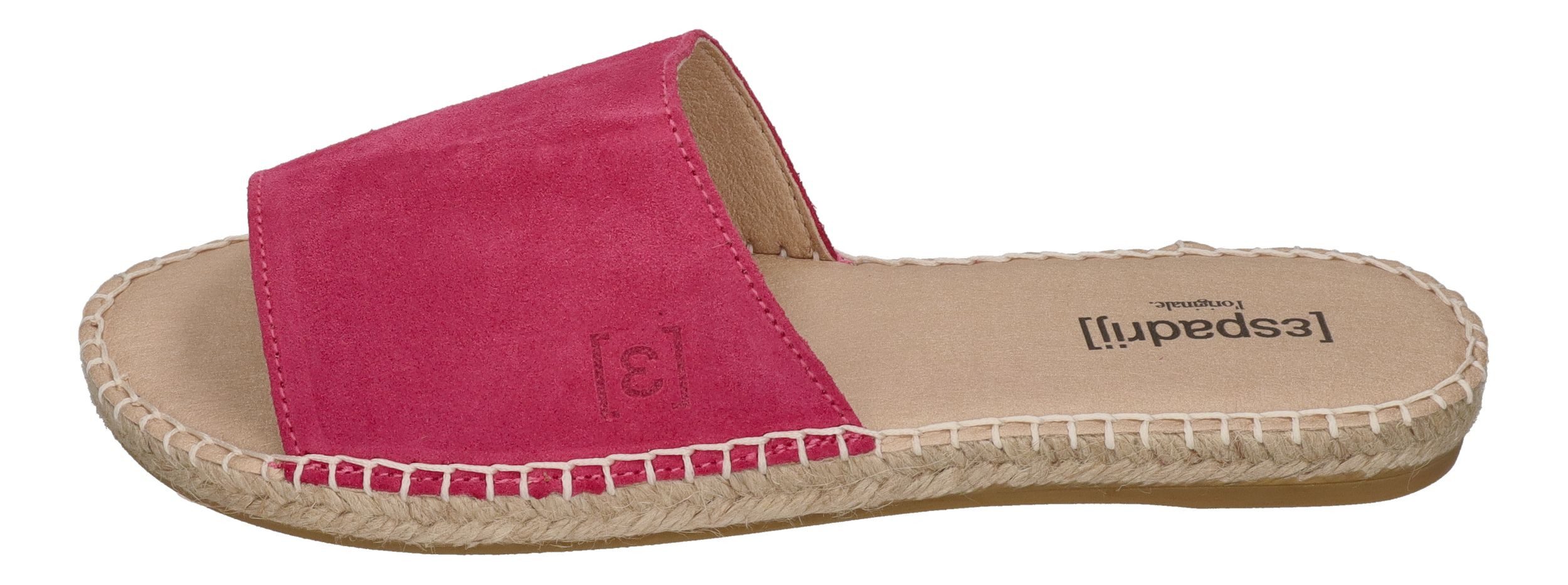 espadrij l´originale PLAGE VELOUR Pantolette Pink
