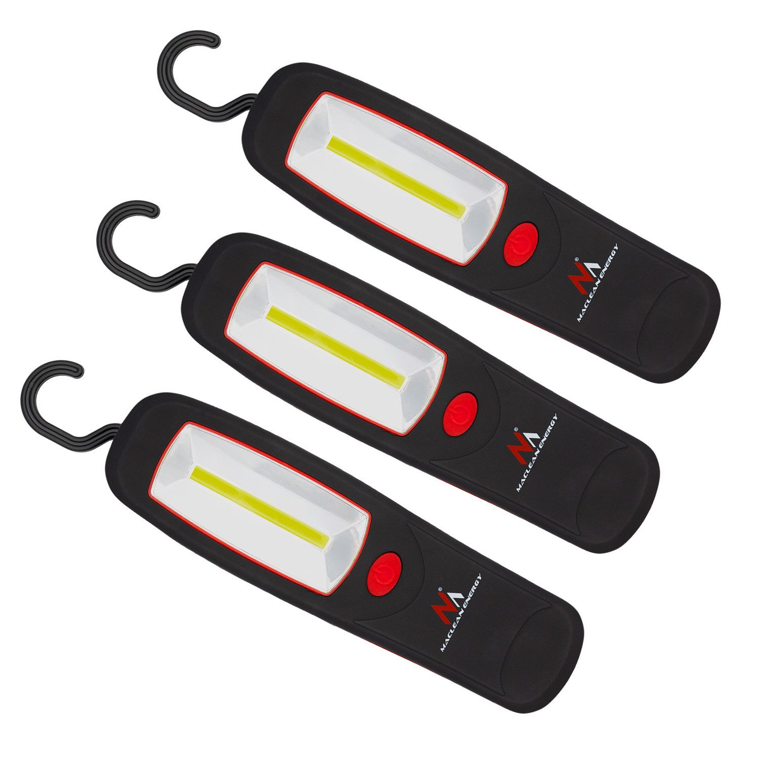 Maclean Arbeitsleuchte MCE03 4COB-LED-Werkstattlampe mit Magnet & Haken, LED fest integriert, für Auto, Garage, Werkstatt, Camping, Angeln, Heimwerker von Maclean