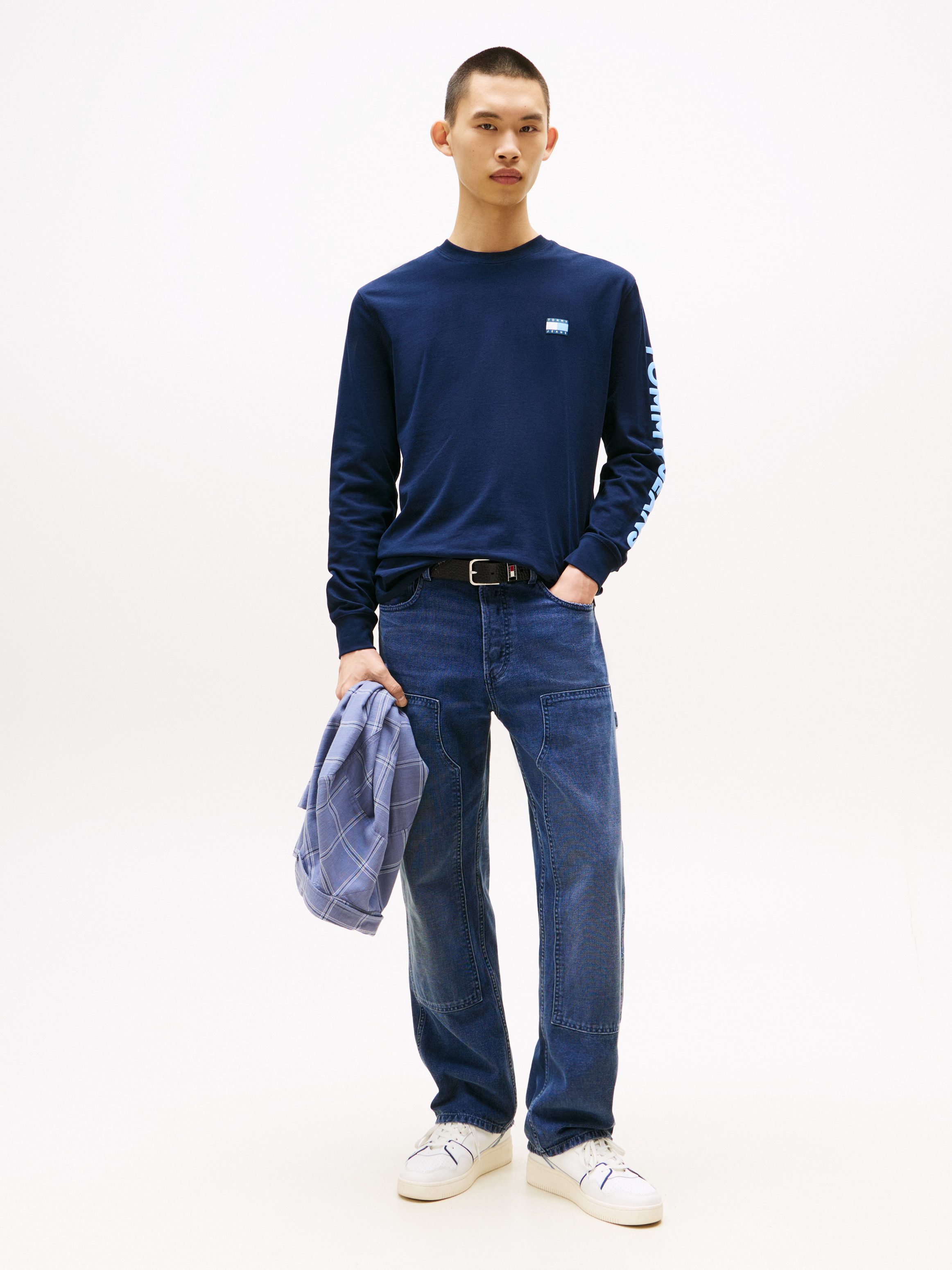 Tommy Jeans Langarmshirt TJM REG POP COL NW CLSC LS T EXT Mit Rundhalsaussc günstig online kaufen