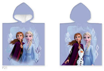 Disney Kapuzenhandtuch Frozen Poncho Strandtuch mit Kaputze 55 x 110 cm