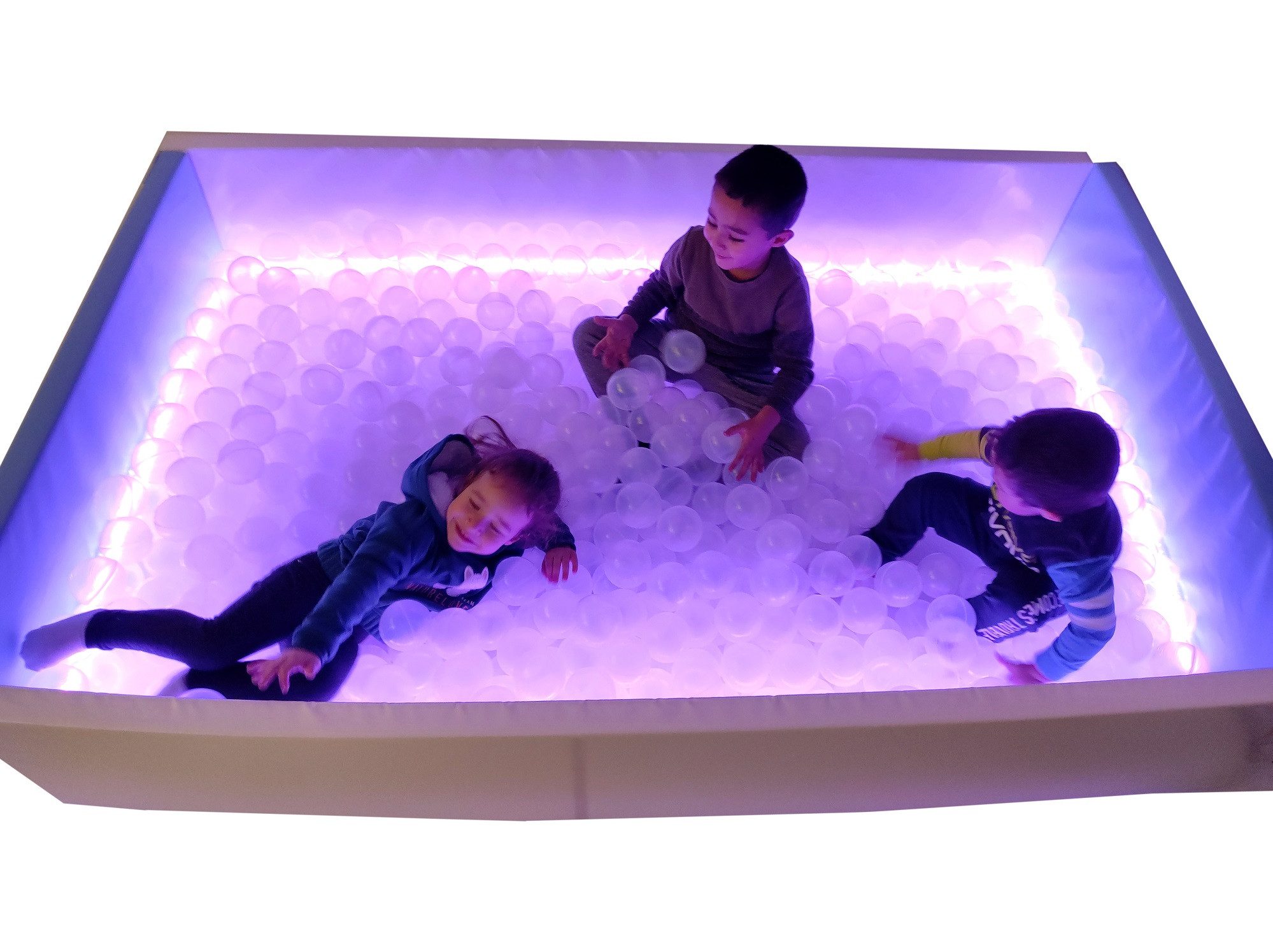 Bällebad Bällebad mit LED – sicherer Kinder Spielspaß 200×120×40 cm