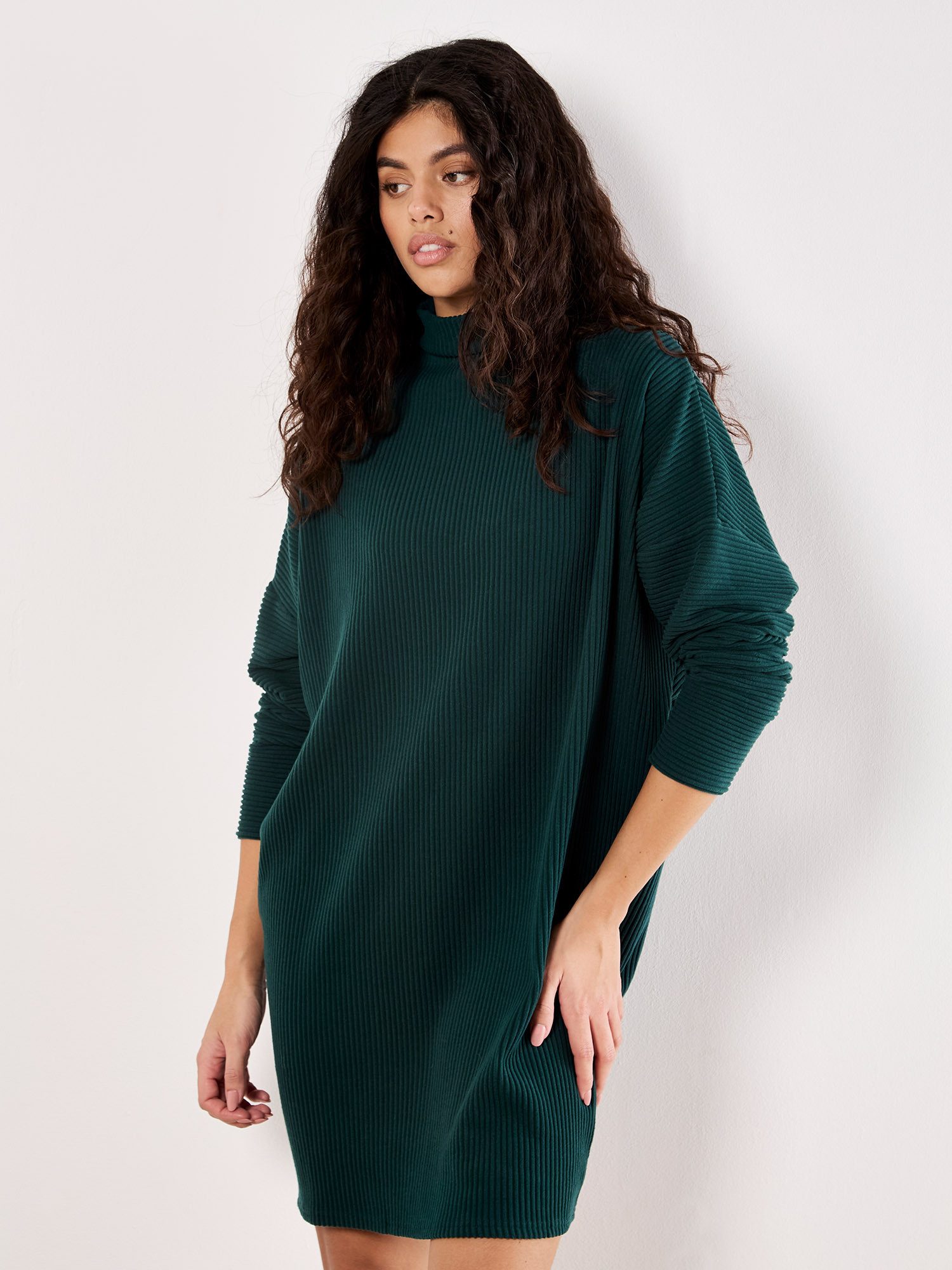 Apricot Strickkleid Cocoon Dress, in Rippoptik günstig online kaufen