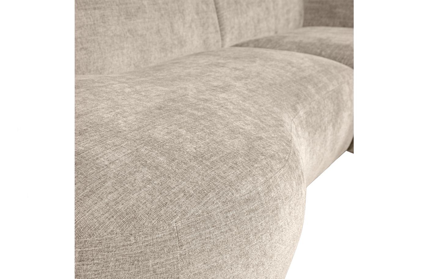 Ecksofa rechts Lounge Sofa Sand, - Stoff freistellbar WOOOD Polly