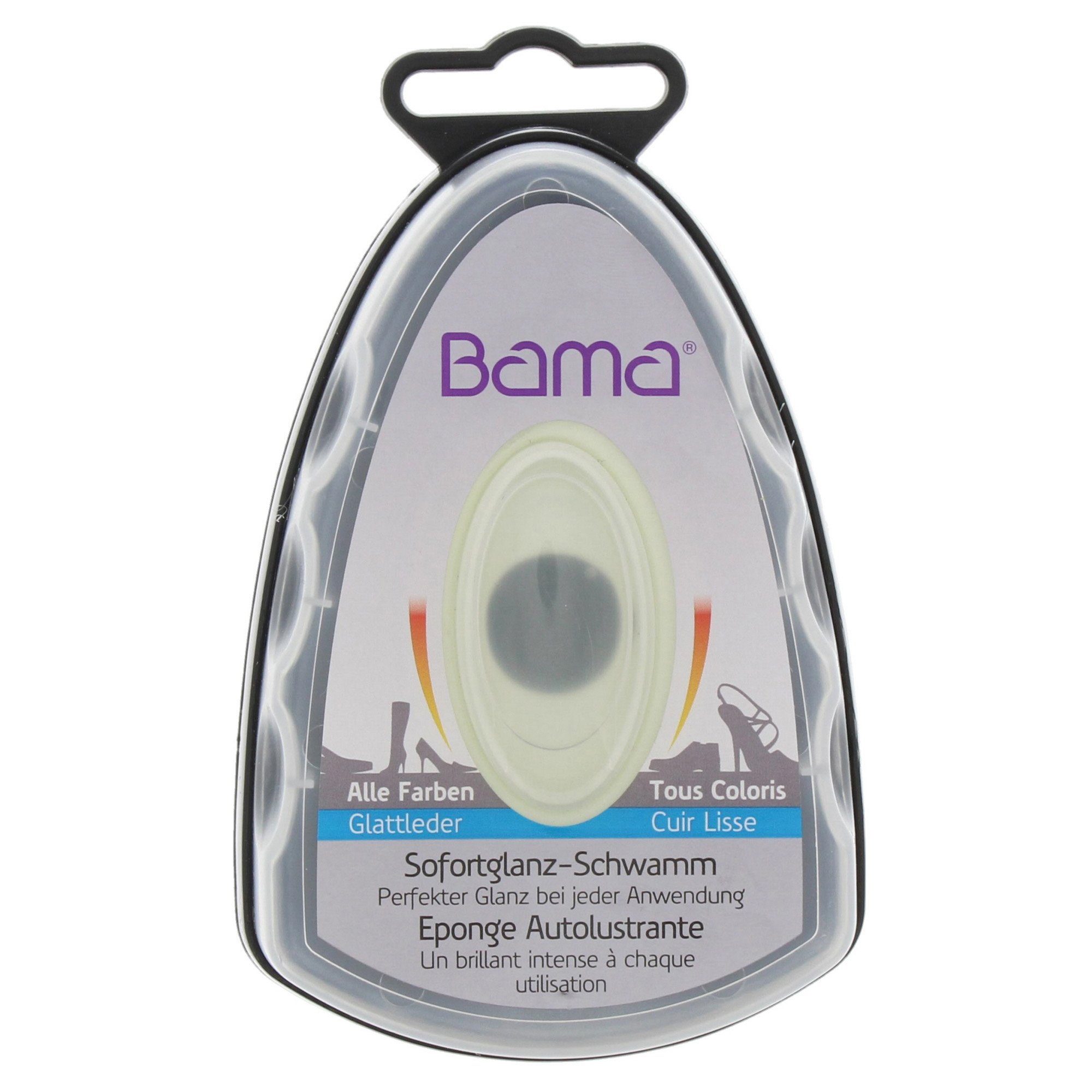 BAMA Group Schuhputzbürste Sofortglanzschwamm - perfekter Glanz bei jeder Anwendung Farblos