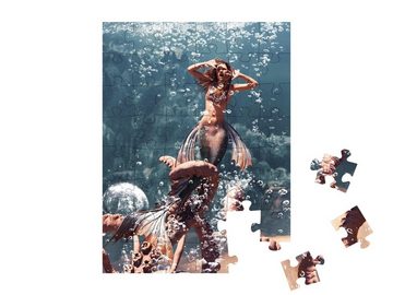 puzzleYOU Puzzle Digitale Kunst: Meerjungfrau in Gefahr, 48 Puzzleteile, puzzleYOU-Kollektionen Meerjungfrau