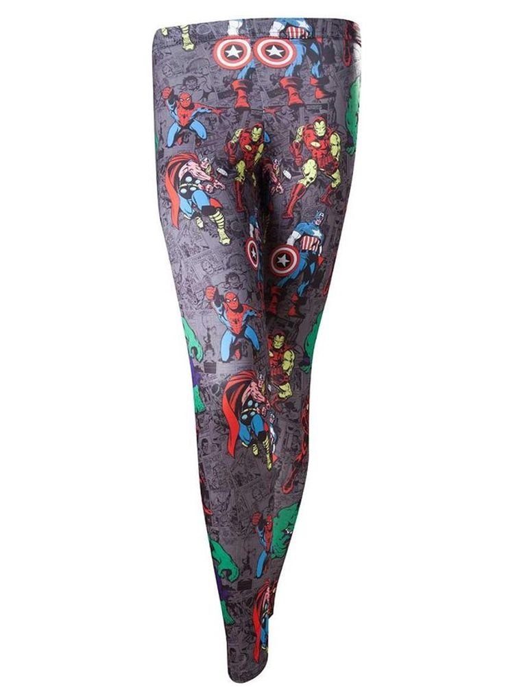 MARVEL Leggings Marvel Comics Leggings Damen und Mädchen Hose Superhelden Iron Man, Captain America, Hulk Spiderman