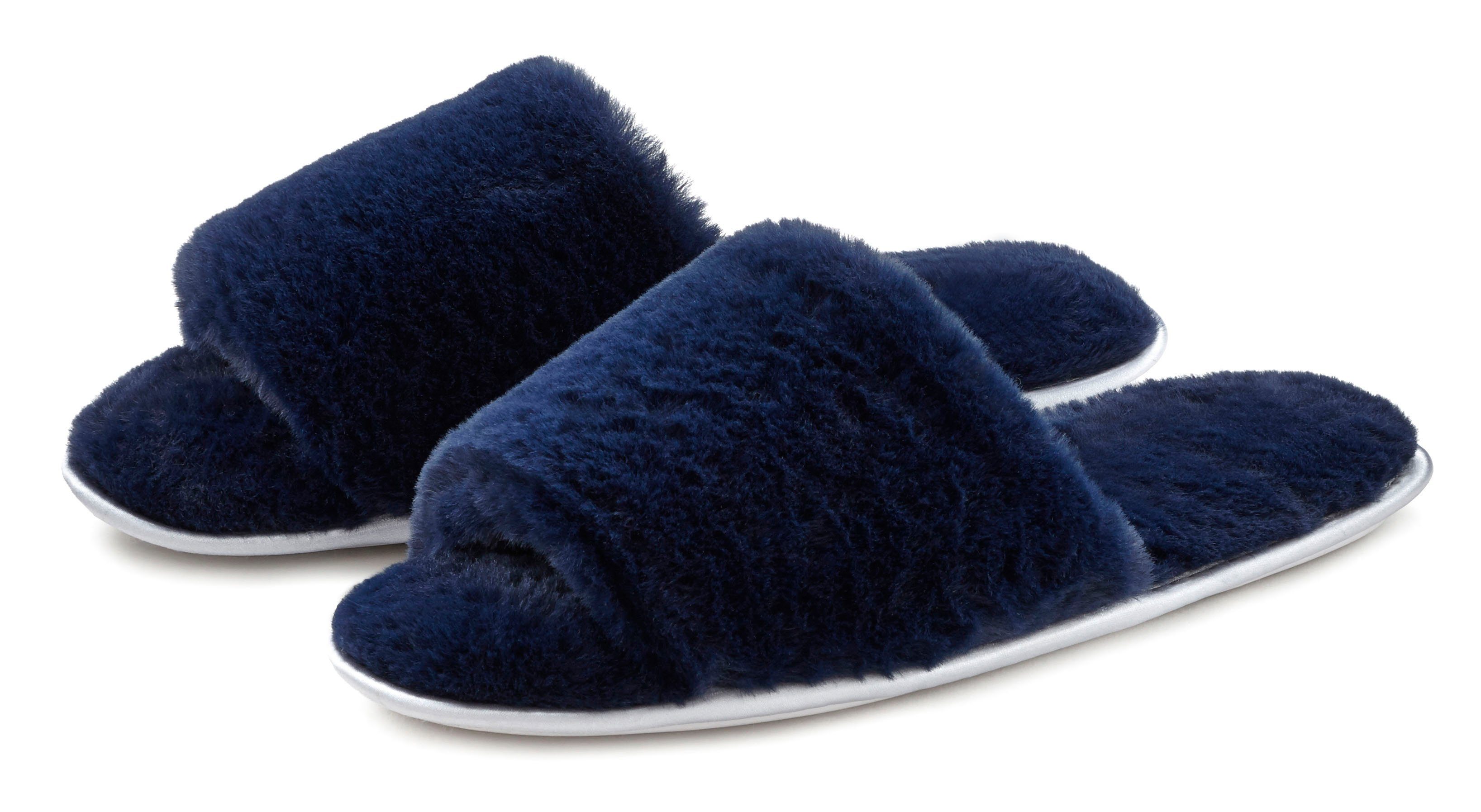 Vivance Pantolette, Pantoffel, Hausschuh mit kuscheligem, warmen Fellimitat VEGAN. € 22,99