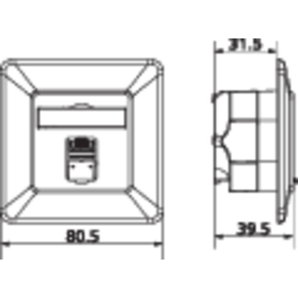 Metz Connect E-DAT C6 1 Port UP 1307371002-I Netzwerk-Adapter, Kompakt
