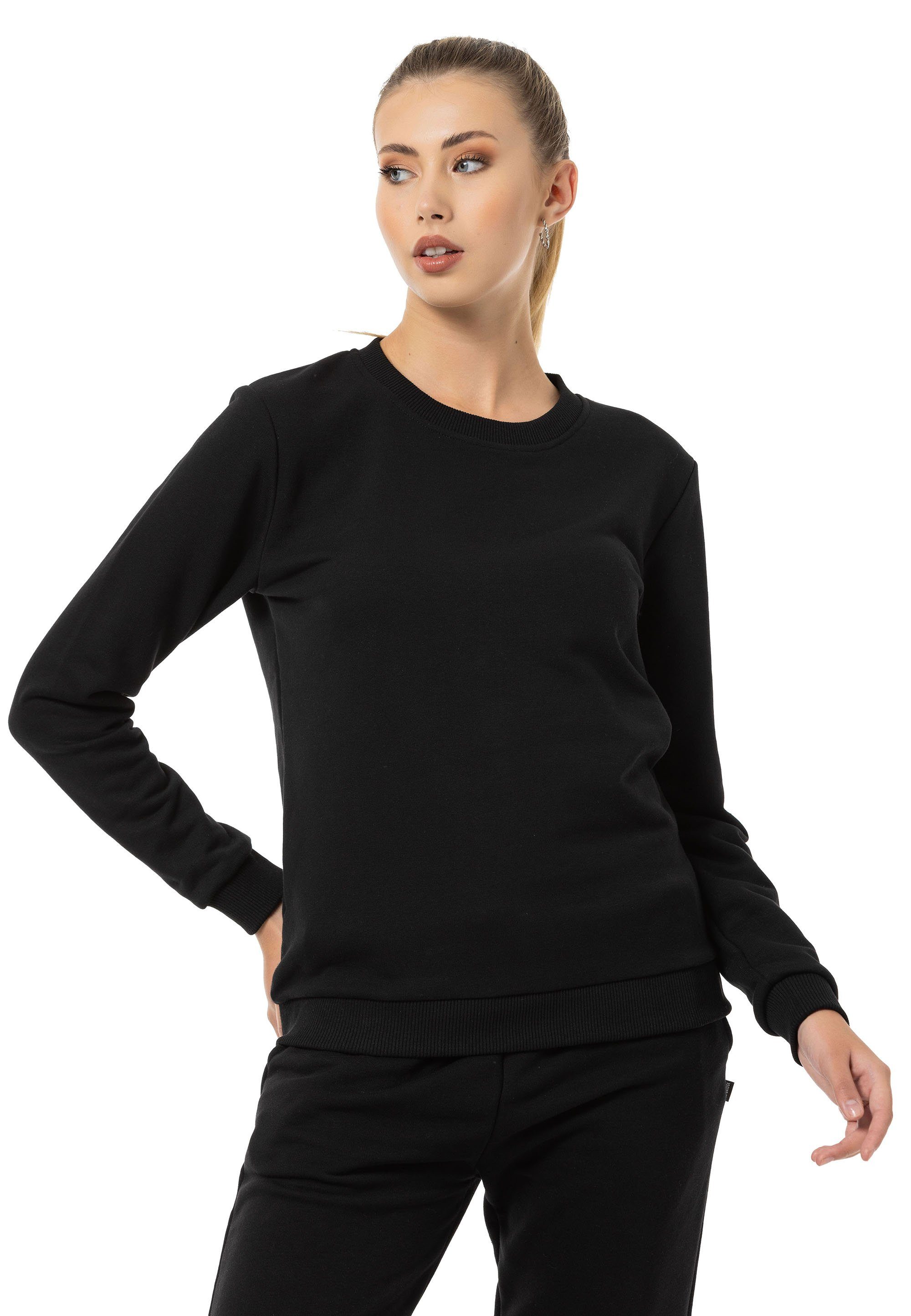 RedBridge Jogginganzug Sweatshirt mit Sweatpant 2-tlg), (Spar-Set, Premium Schwarz Qualität Premium Basic