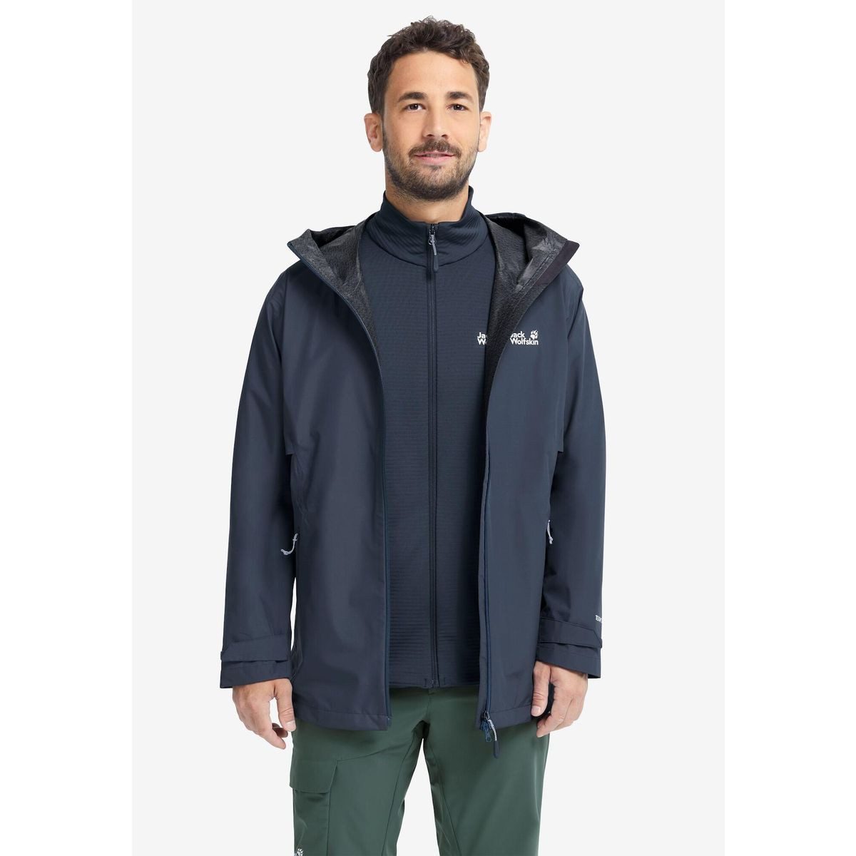 Jack Wolfskin 3-in-1-Funktionsjacke Litestride 3IN1 Jacket M Vielseitige 3-in-1-Jacke für Herren, ideal für Trekking und Wandern