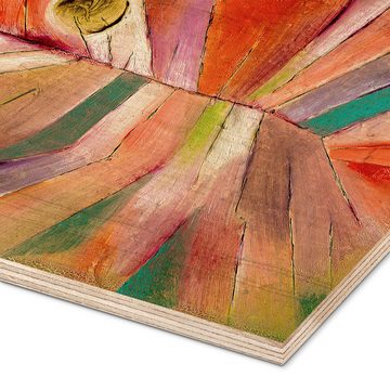 Posterlounge Holzbild Paul Klee, Federpflanze, Malerei