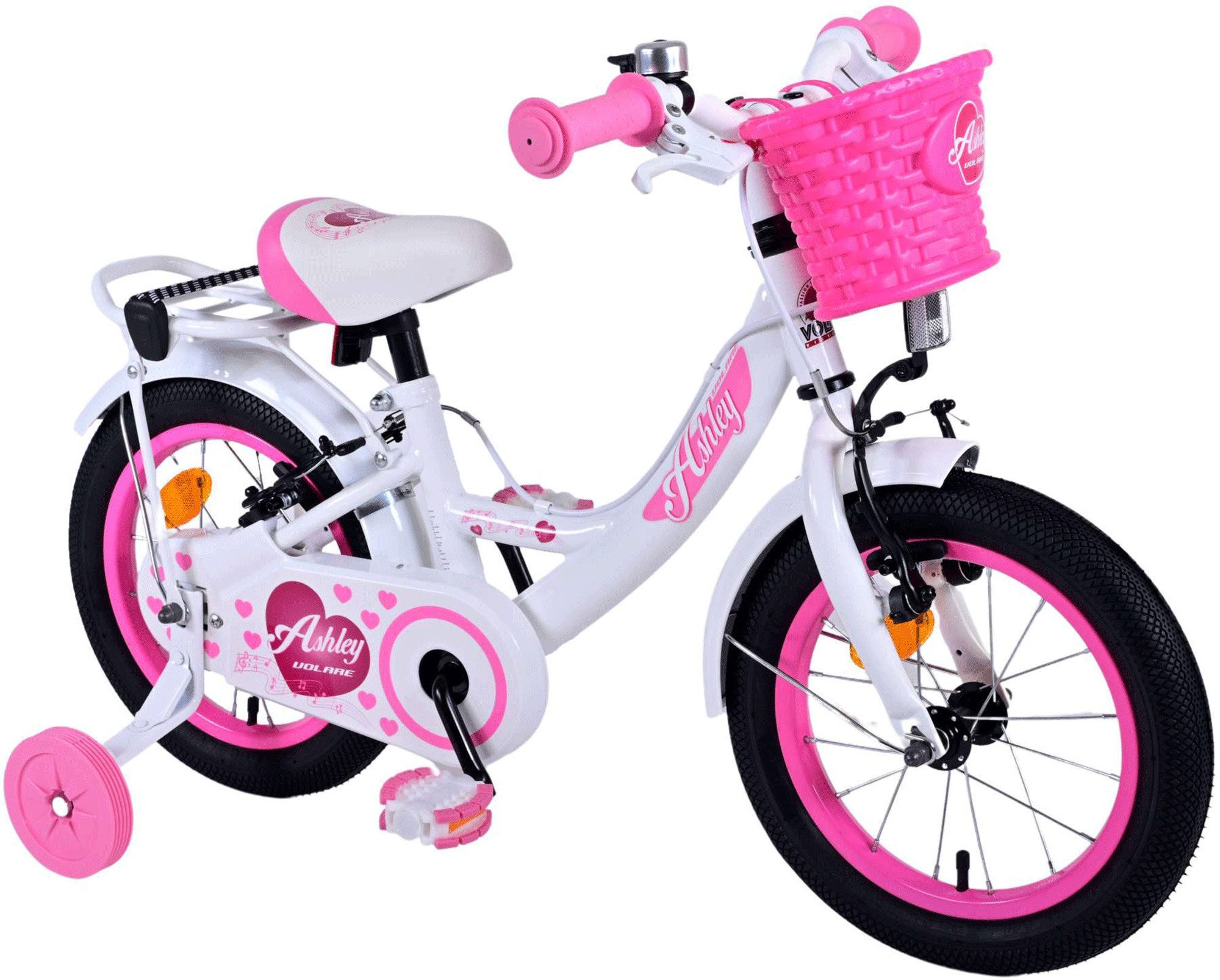 Volare Kinderfahrrad Ashley, 1 Gang, ohne Schaltung, Volare Ashley 14 Zoll Kinderfahrrad Mädchen Jungen 3,5 - 5 Jahre