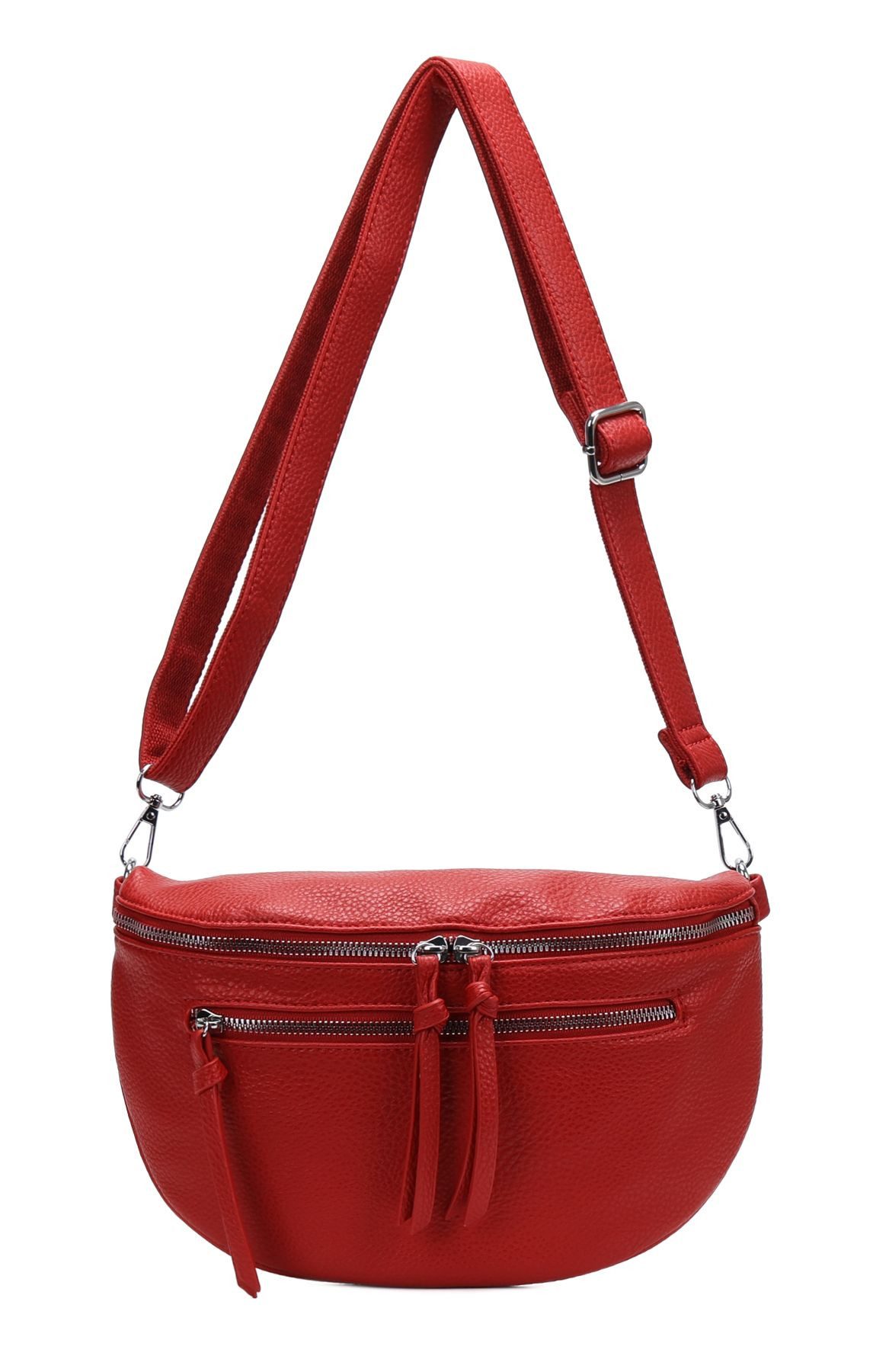 ITALYSHOP24 Schultertasche DAMEN TASCHE Crossbody Gürteltasche Umhängetasche CrossOver Bodybag, Handytasche Brusttasche Hüfttasche Bauchtasche Leder Optik Reise