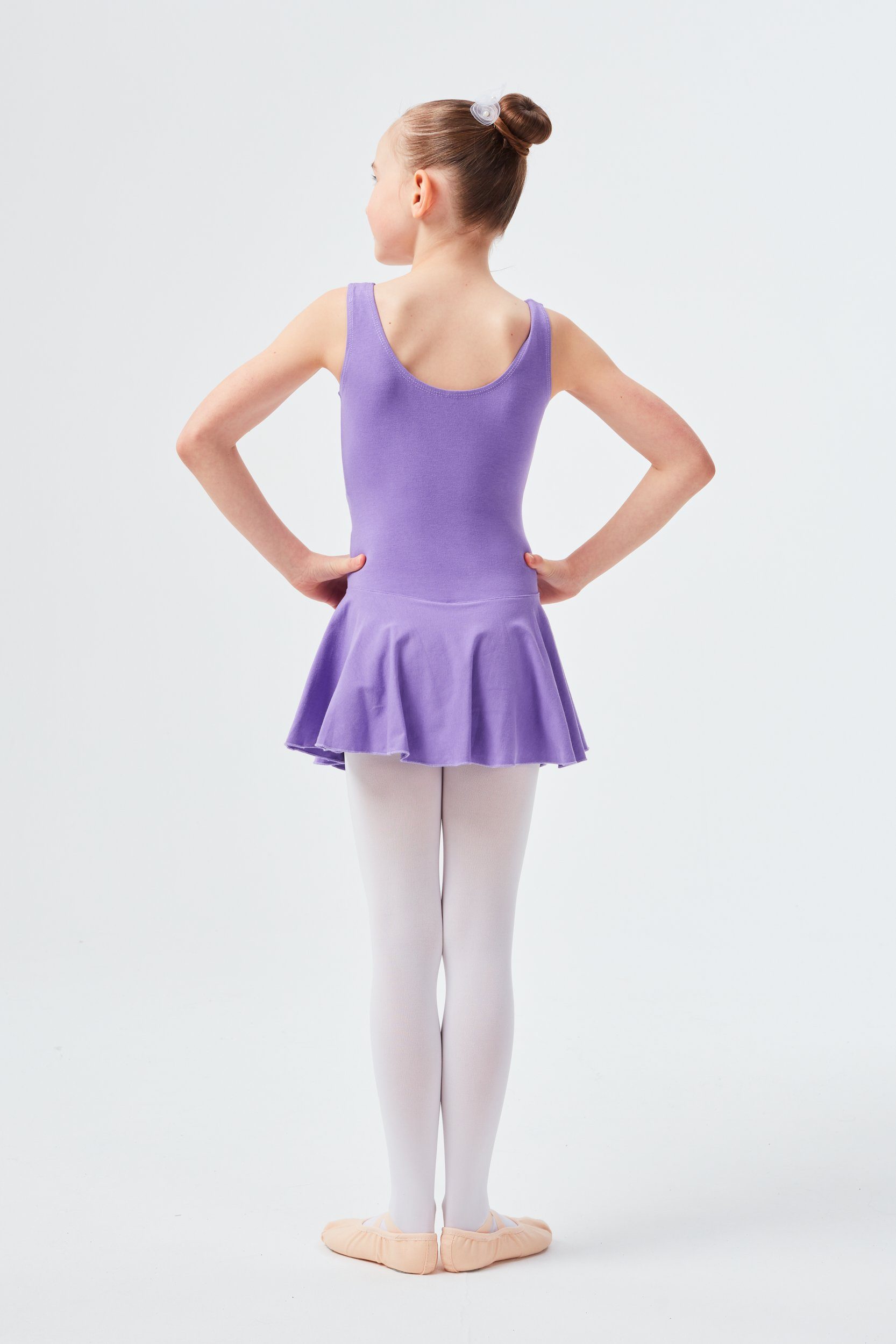 tanzmuster Bodykleid Ballett Trikot Nora mit Röckchen Ballettkleid für Mädchen aus wunderbar weichem Baumwollmaterial