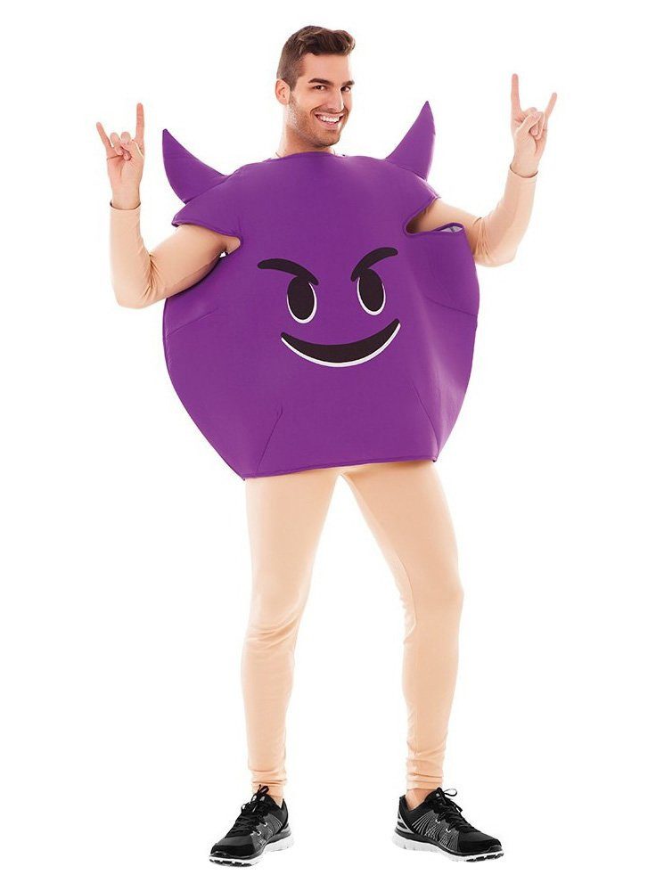 Metamorph Kostüm Teufel Emoji Kostüm, Trag Deine Emotionen zur Schau!