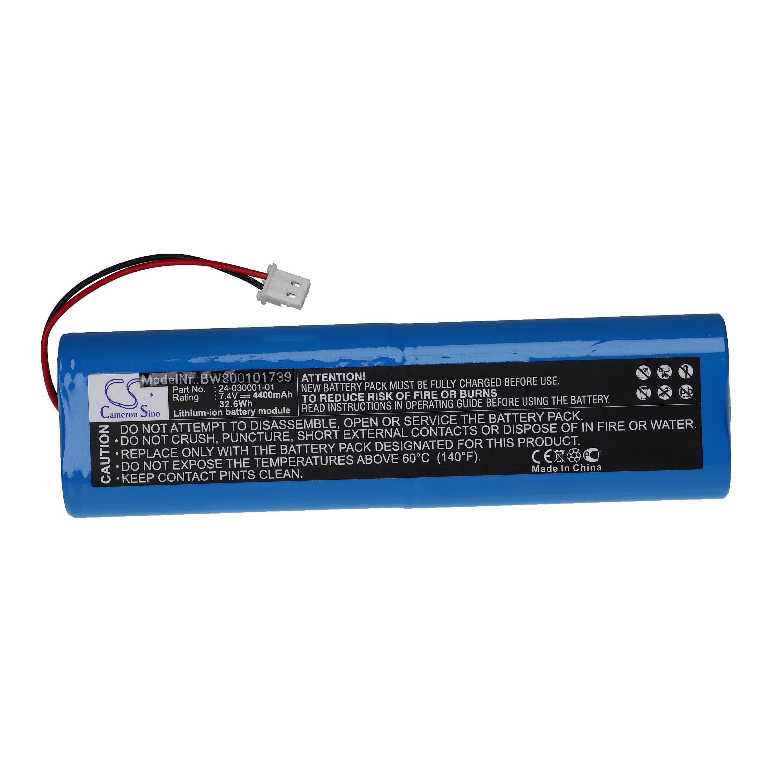 vhbw Ersatz für Topcon 24-030001-01 für Akku Li-Ion 4400 mAh (7,4 V)