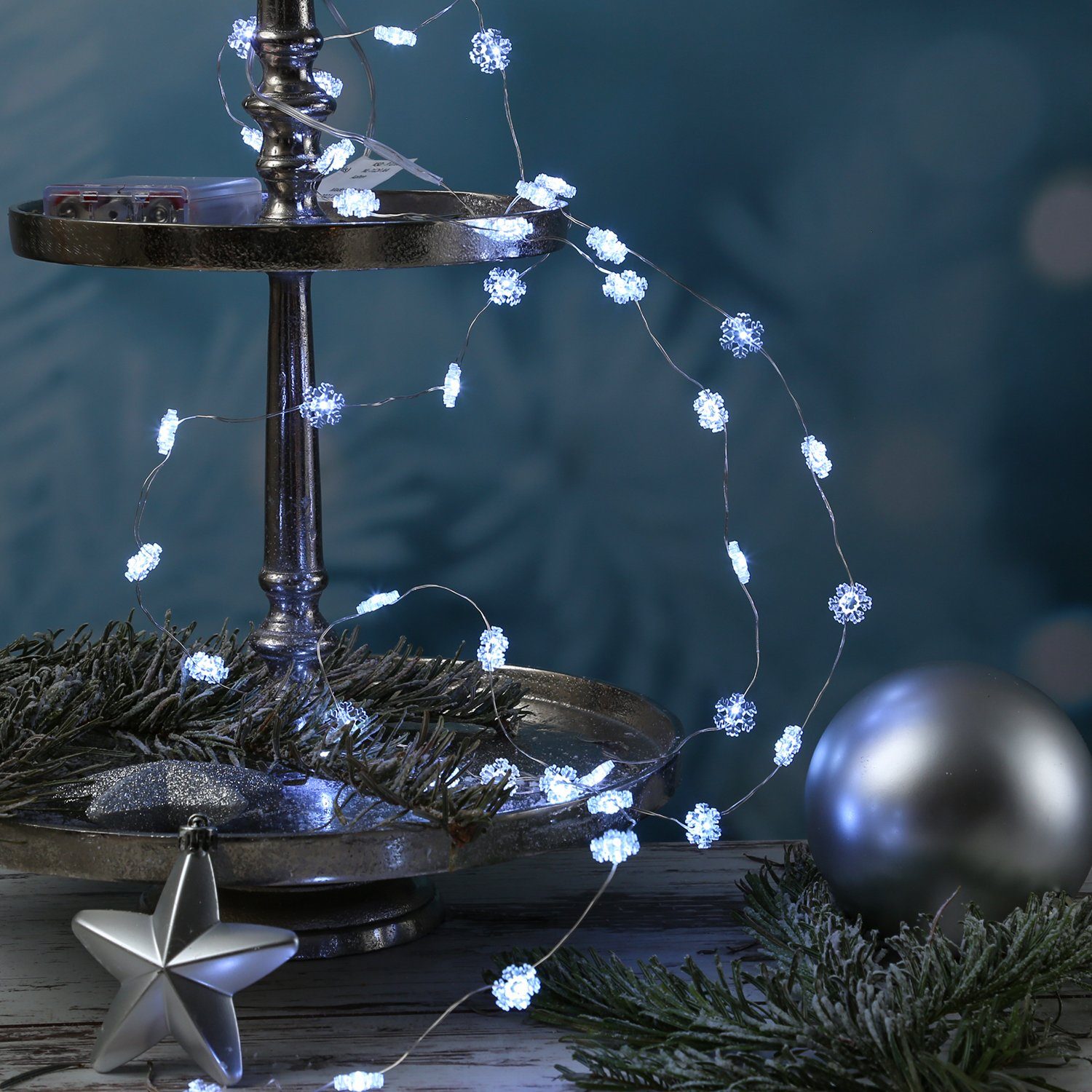 MARELIDA LEDLichterkette »LED Draht Lichterkette Schneeflocken