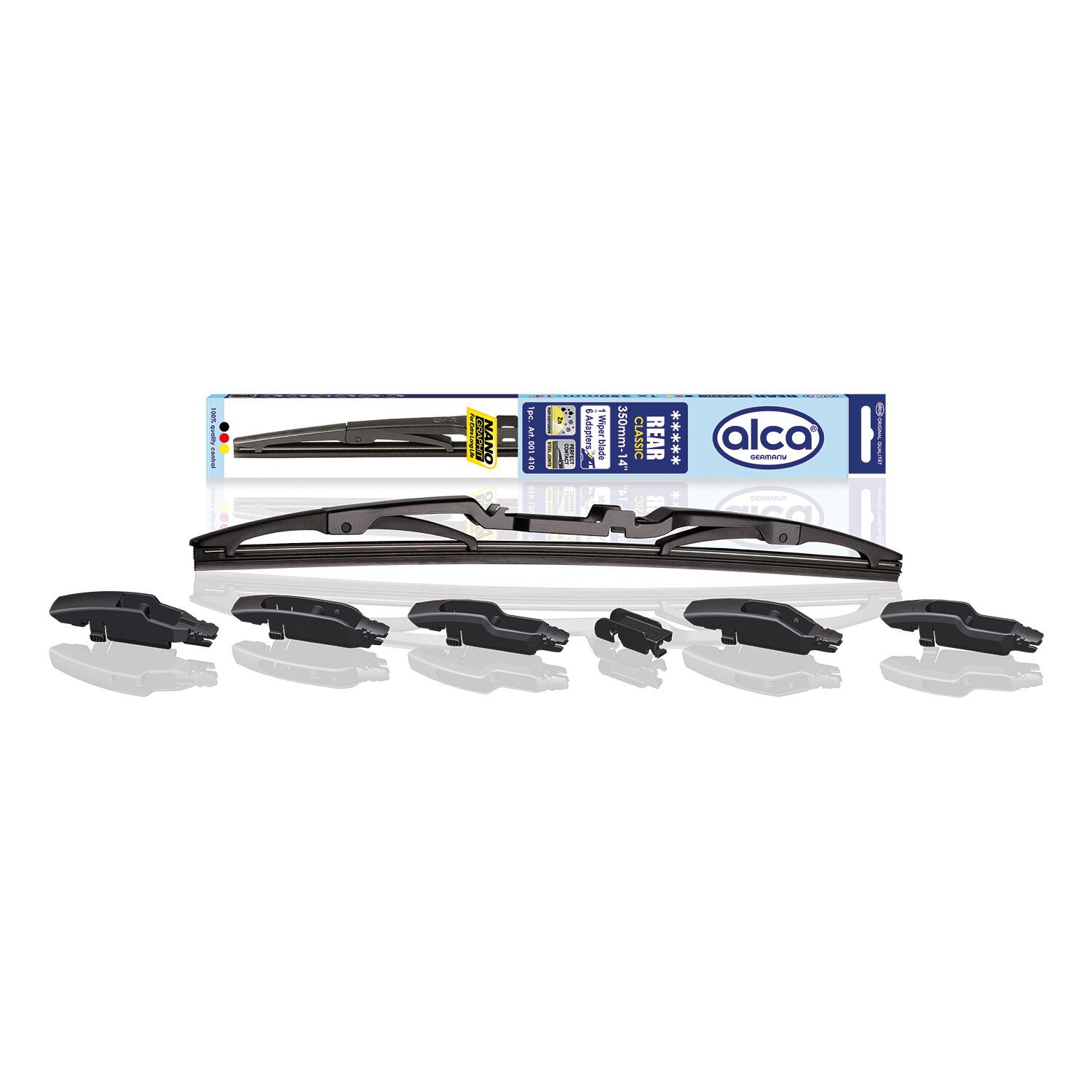 alca Scheibenwischblätter Scheibenwischer für Heckscheibe Heckwischerblatt 350 mm + Adapter, (1-St)