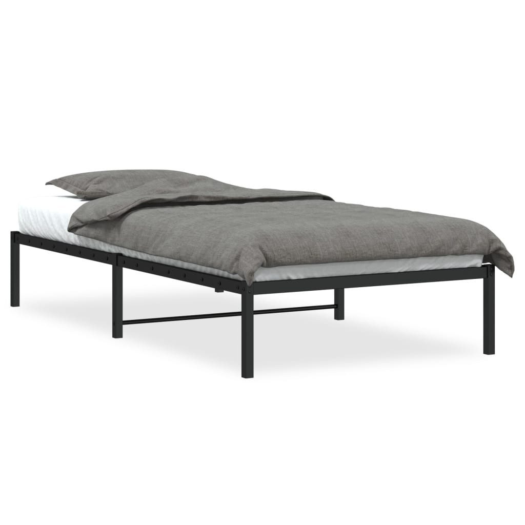 furnicato Bettgestell Metall Schwarz 100x200 cm günstig online kaufen