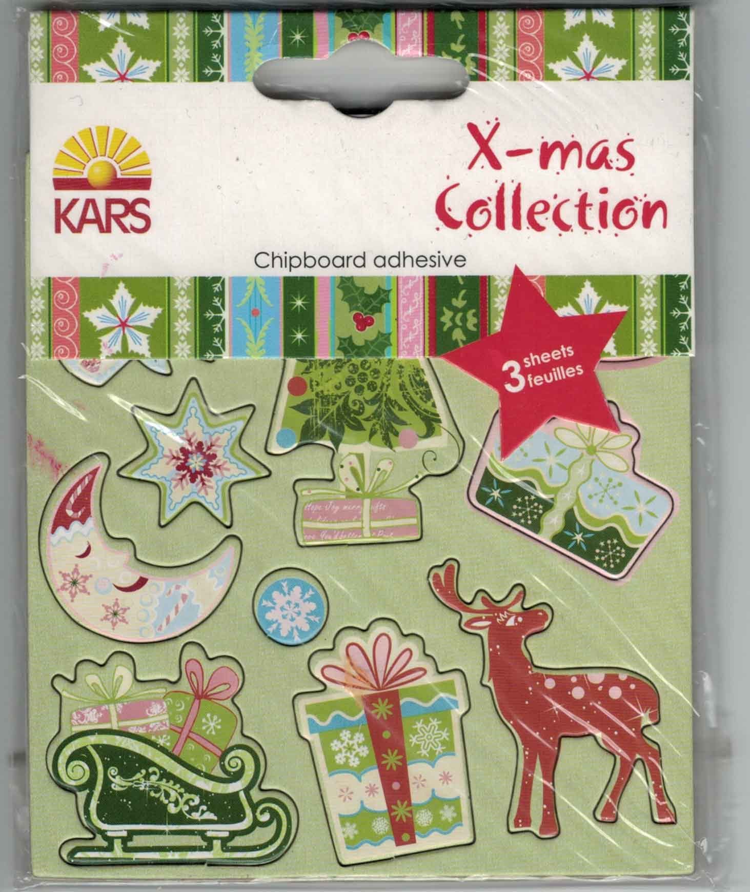 H-Erzmade Zeichenpapier Kars X-mas Collection, Stanzteile aus Pappe, 3 Bög