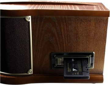 Soundmaster NR545DAB Kompakt-Anlage mit Kassetten, CD, DAB, Bluetooth Plattenspieler (Plattenspieler 33/45/78 UpM, Bluetooth-Schnittstelle)